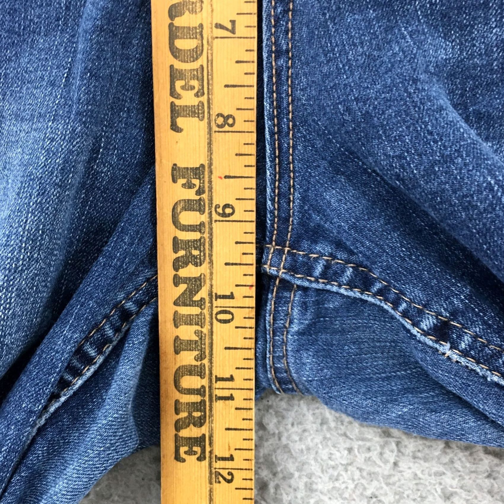 Vintage Maurices Jeans Womens Bootcut Regular Blue Dark Wash Denim Mid Rise Zip Fly 4 Mens Womens Girls Girls Size 27" / US 4 / IT 40 - 7 Thumbnail