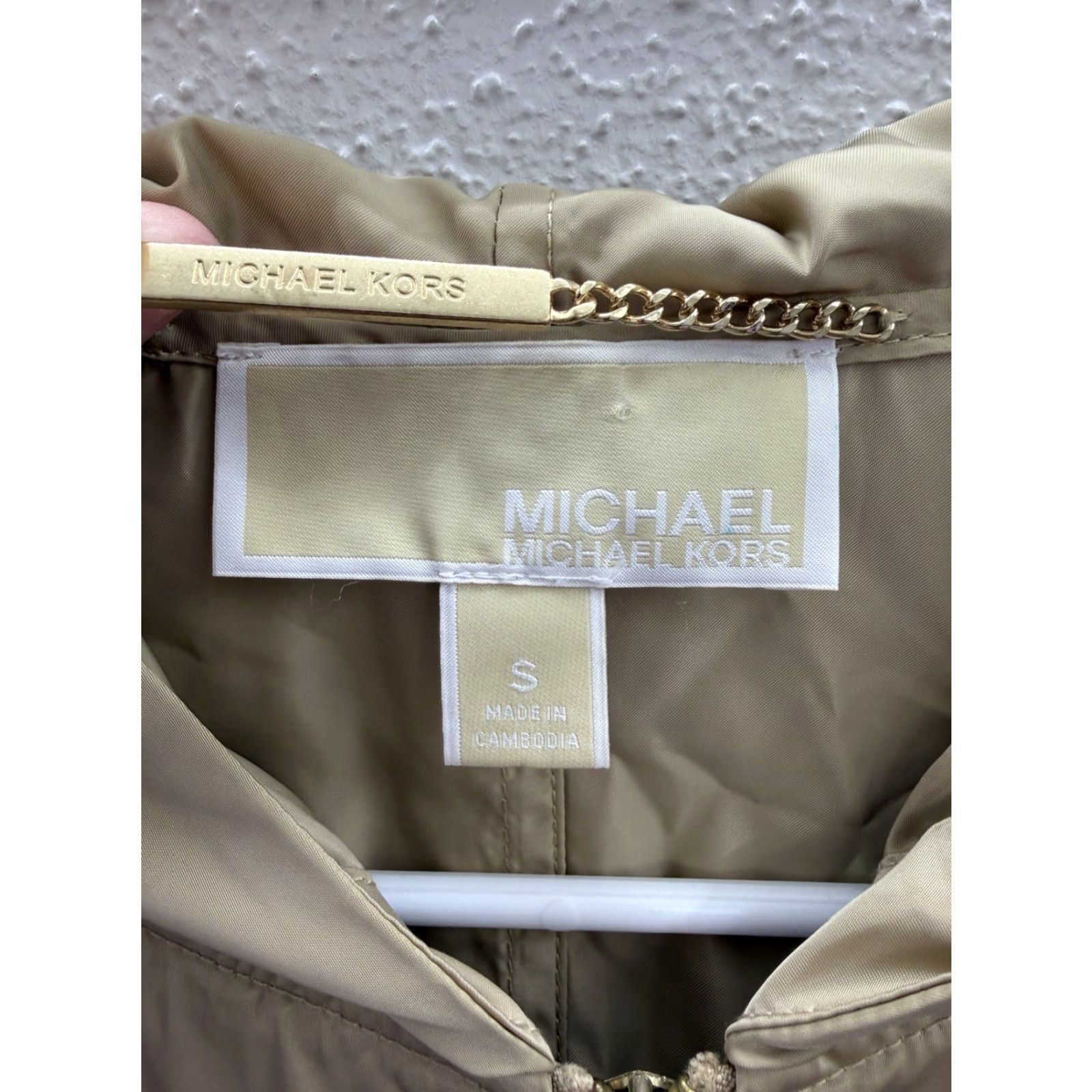 Michael Kors Michael Kors Womens Jacket Size Small Gold Zip Up Hooded Adjustable Jacket Size S / US 4 / IT 40 - 3 Thumbnail