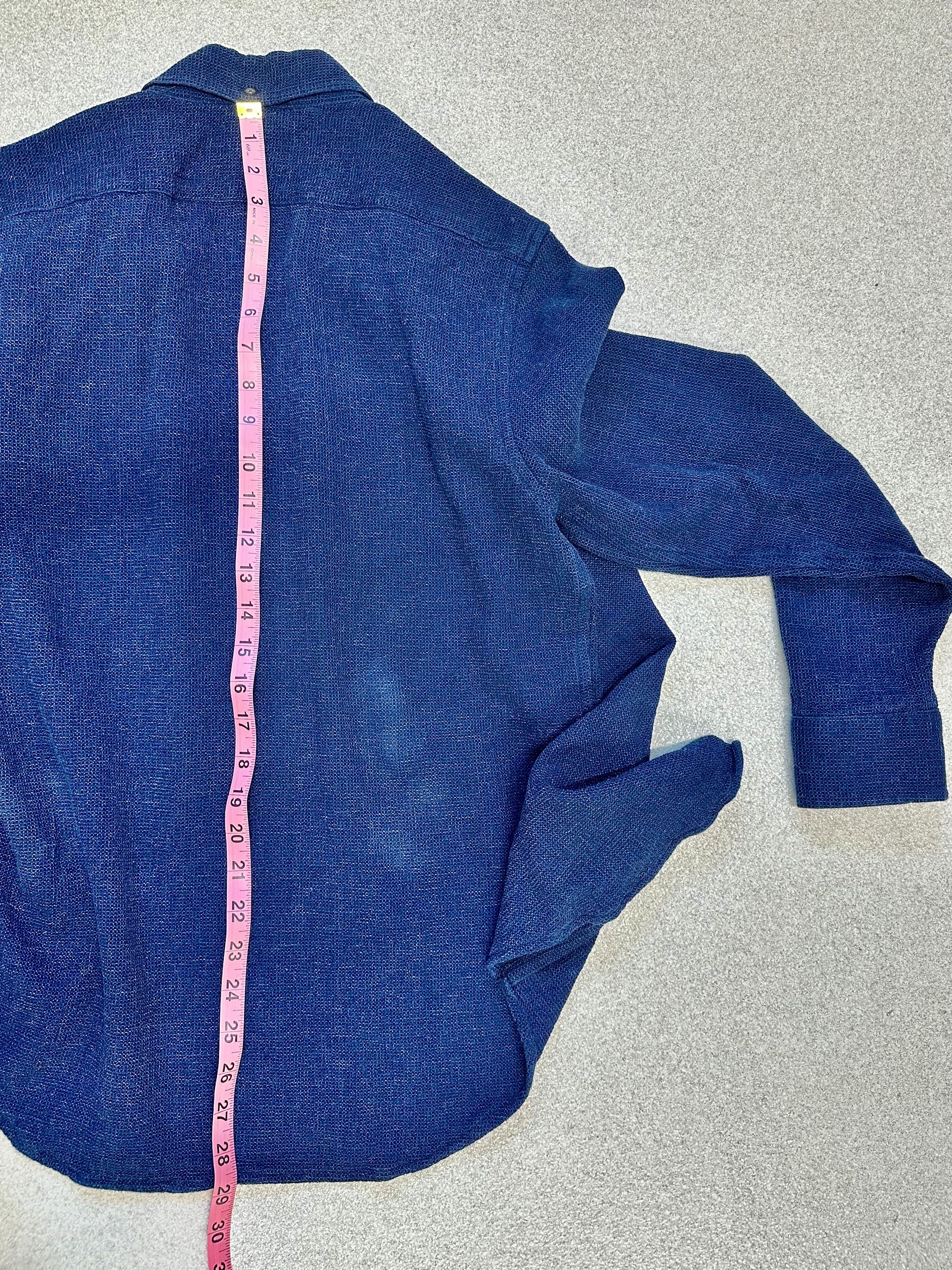 Taylor Stitch Taylor Stitch Men's Navy Shirt Textured Sashiko Size US M / EU 48-50 / 2 - 8 Thumbnail