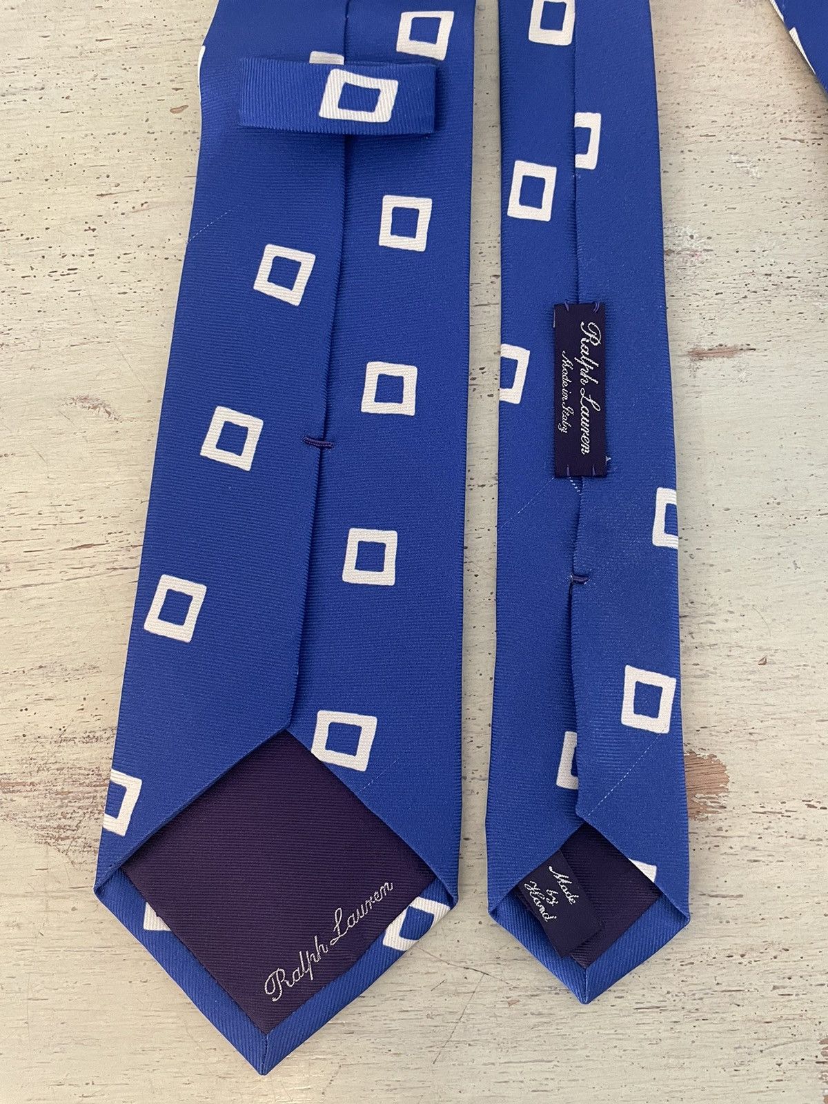 Ralph Lauren Purple Label Spaced Abstract Square Print Silk Tie Size ONE SIZE - 2 Thumbnail