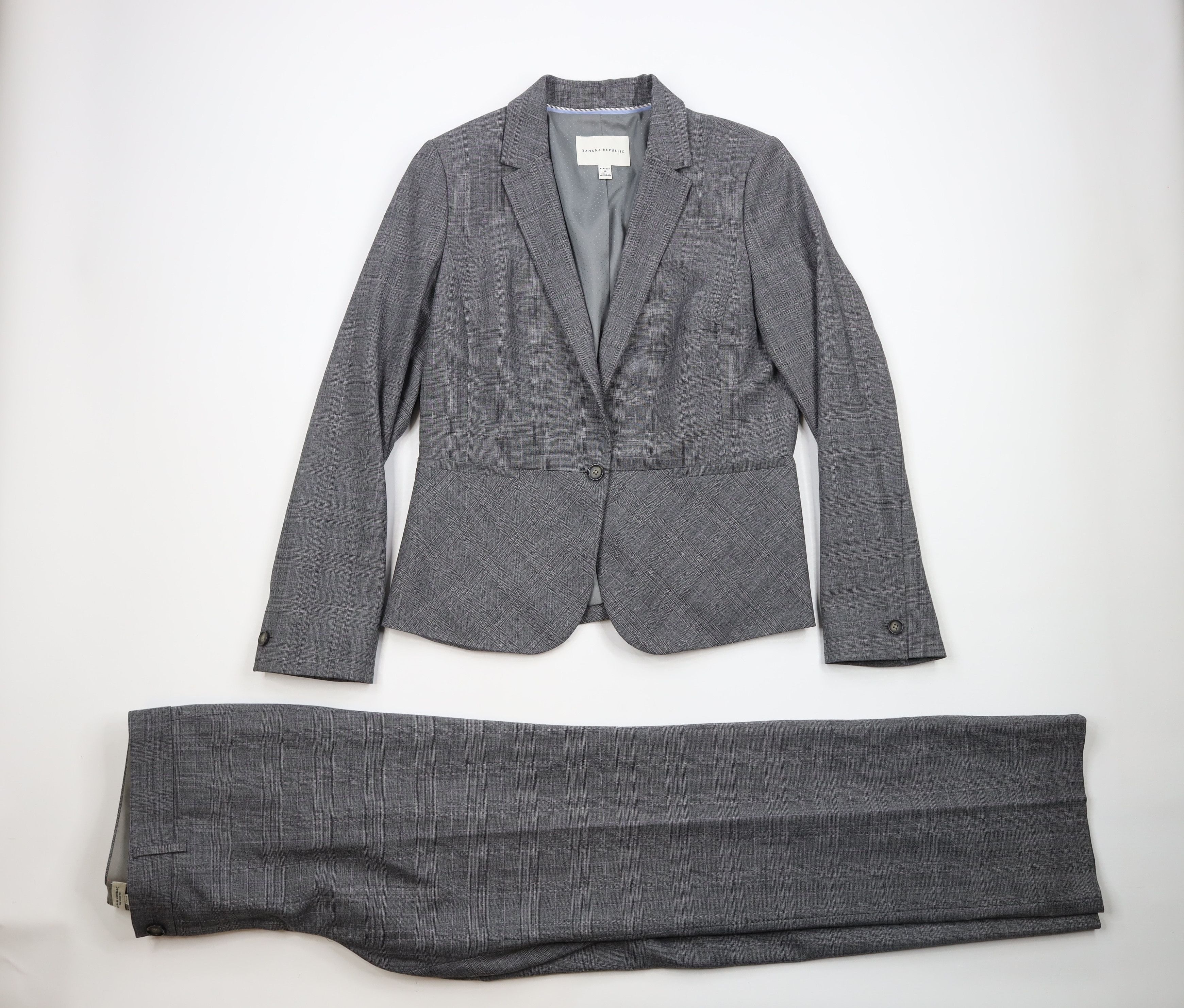 Image of Banana Republic Stretch The Logan Fit 2 Piece Suit in Grey, Women's (Size XL)