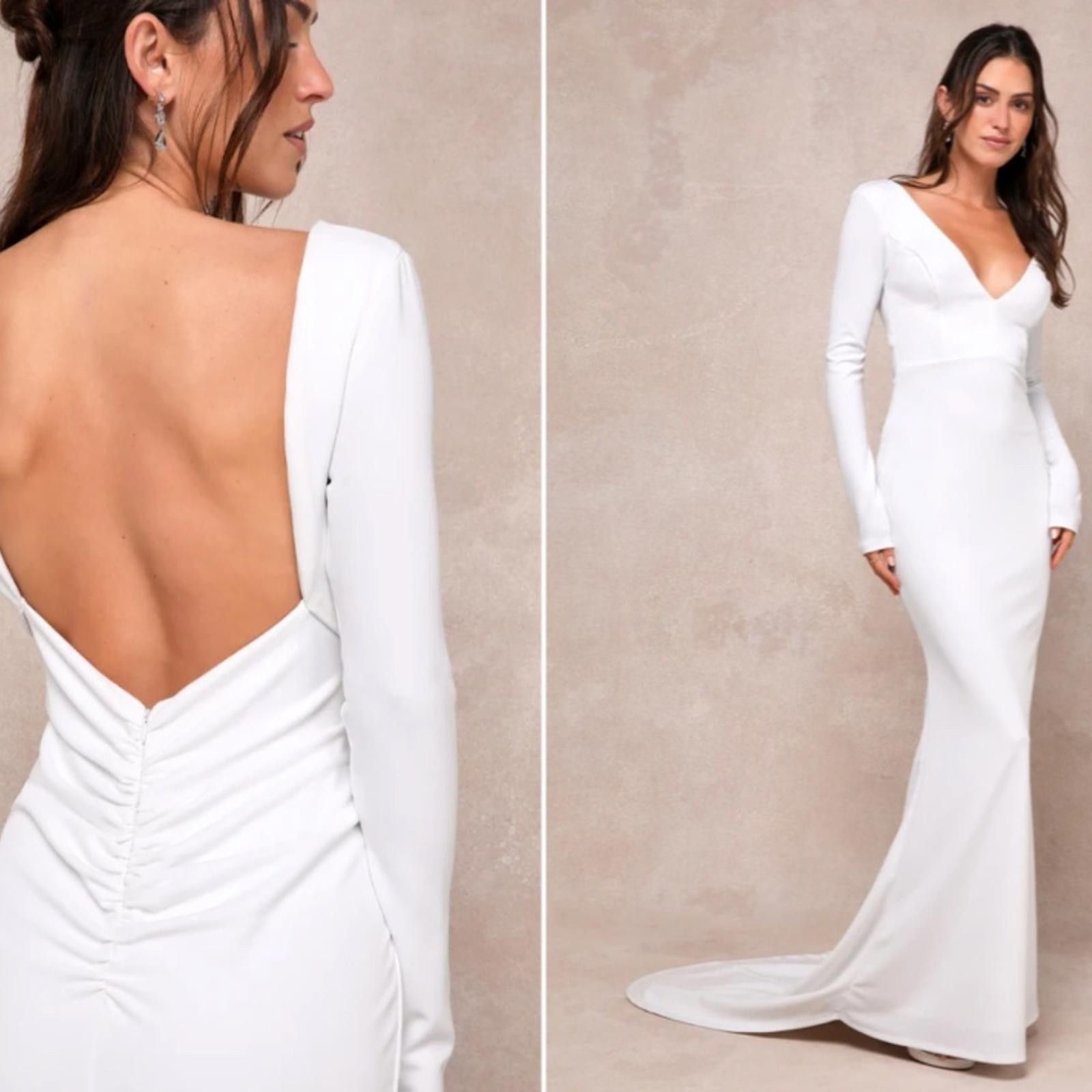 Lulus LULUS Sexy Chic Bridal Elegant Sophisticated Mermaid Gown Size XL / US 12-14 / IT 48-50 - 1 Thumbnail