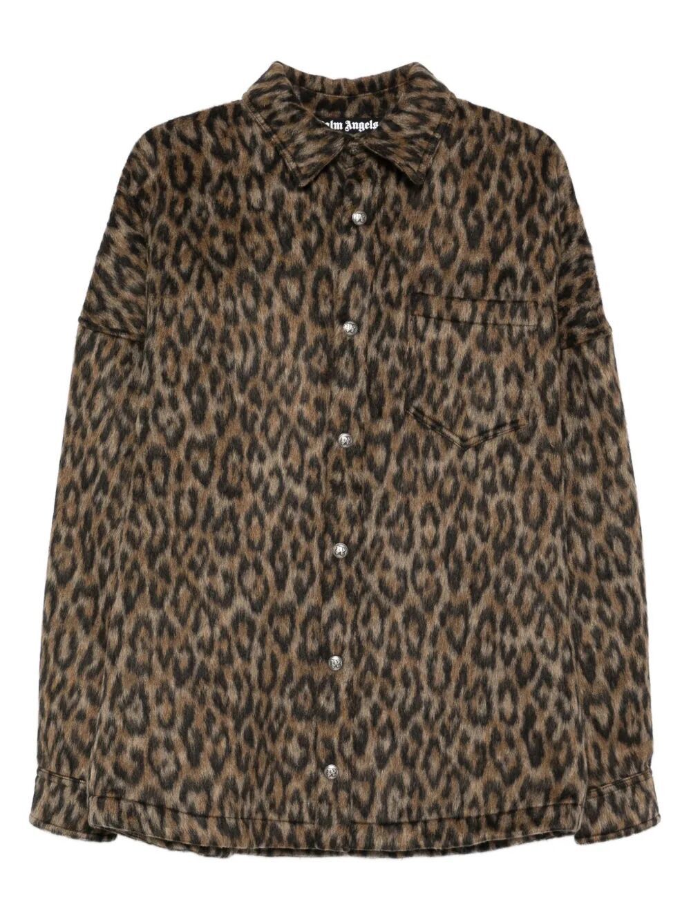 Palm Angels "CLASSIC LOGO ANIMALIER" OVERSHIRT Size US L / EU 52-54 / 3 - 1 Thumbnail