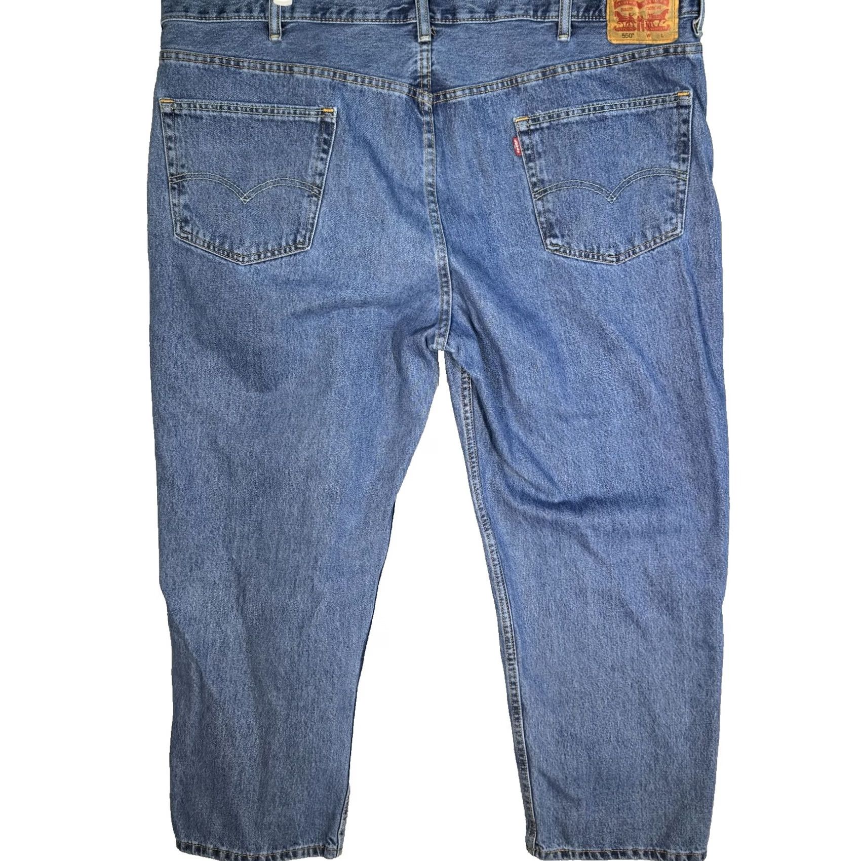 Levi's Levis 550 Jeans Mens 48x29 Blue Relaxed Tapered Denim Medium Wash Jeans Size US 32 / EU 48 - 2 Thumbnail