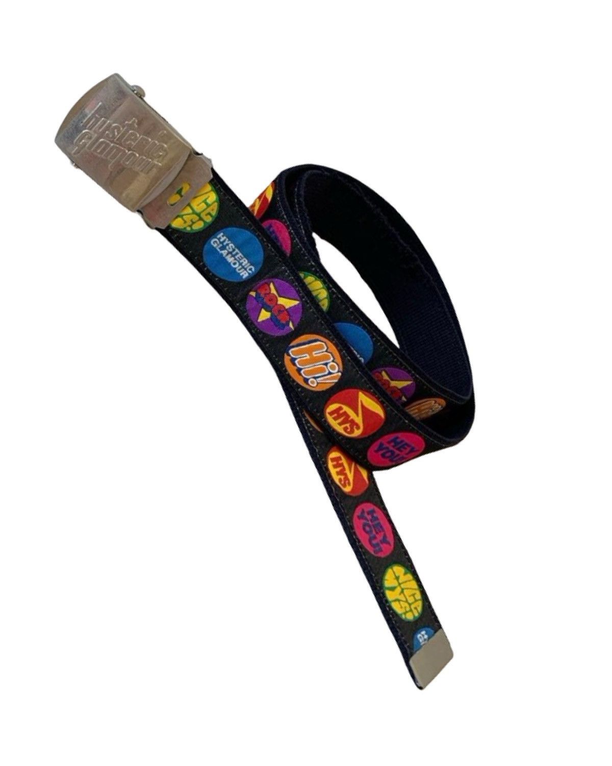 Hysteric Glamour Silver Plated Buckle Multi Print Cotton Belt Size ONE SIZE - 1 Thumbnail