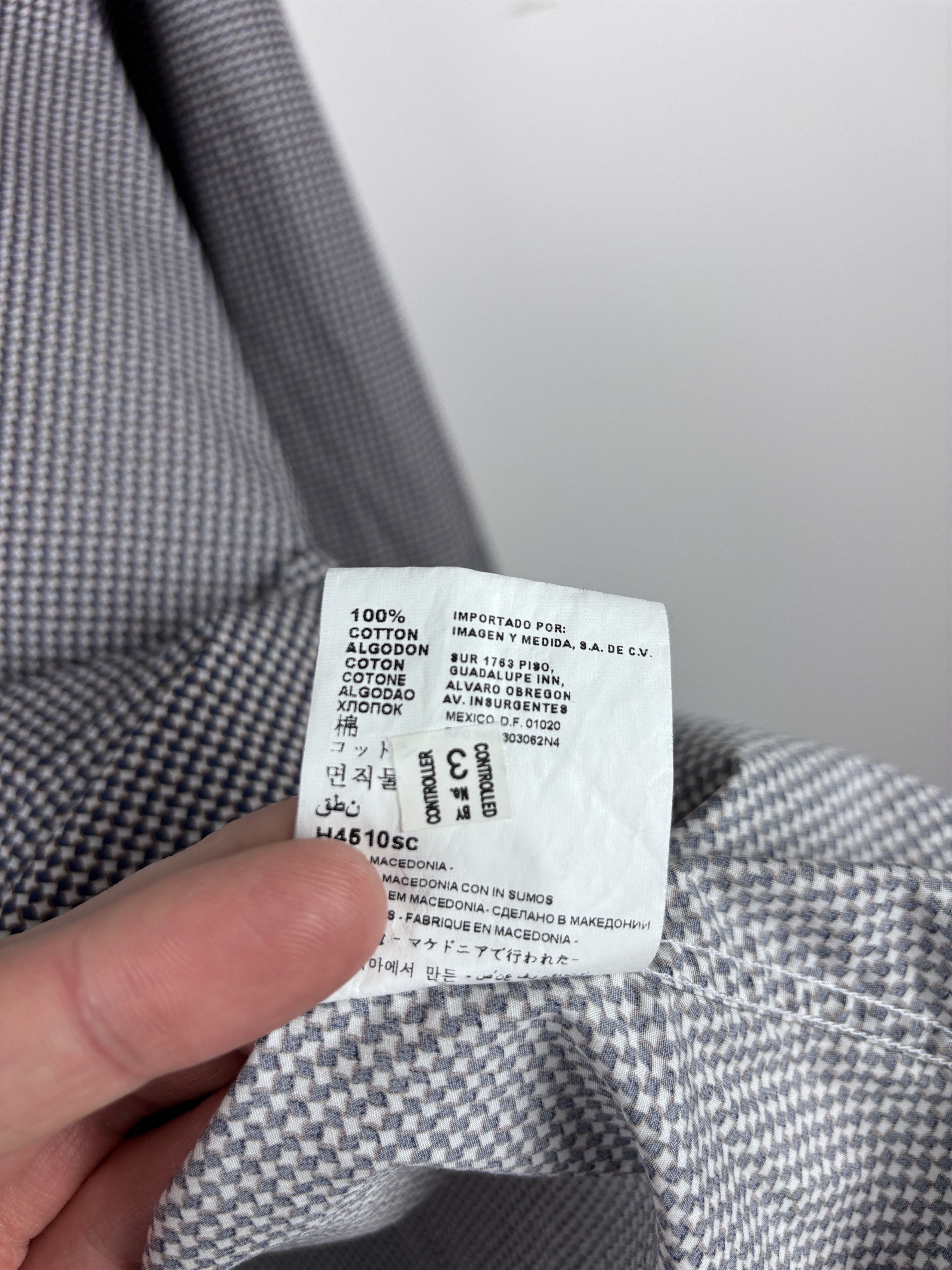 Suitsupply Suitsupply Houndstooth Button Down Dress Shirt Size 42/16.5 Size US L / EU 52-54 / 3 - 10 Thumbnail