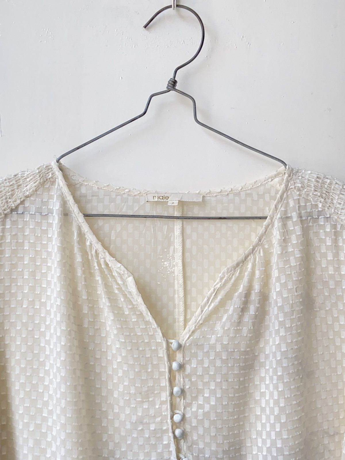 Maje MAJE White Motive Dress Size M / US 6-8 / IT 42-44 - 12 Thumbnail