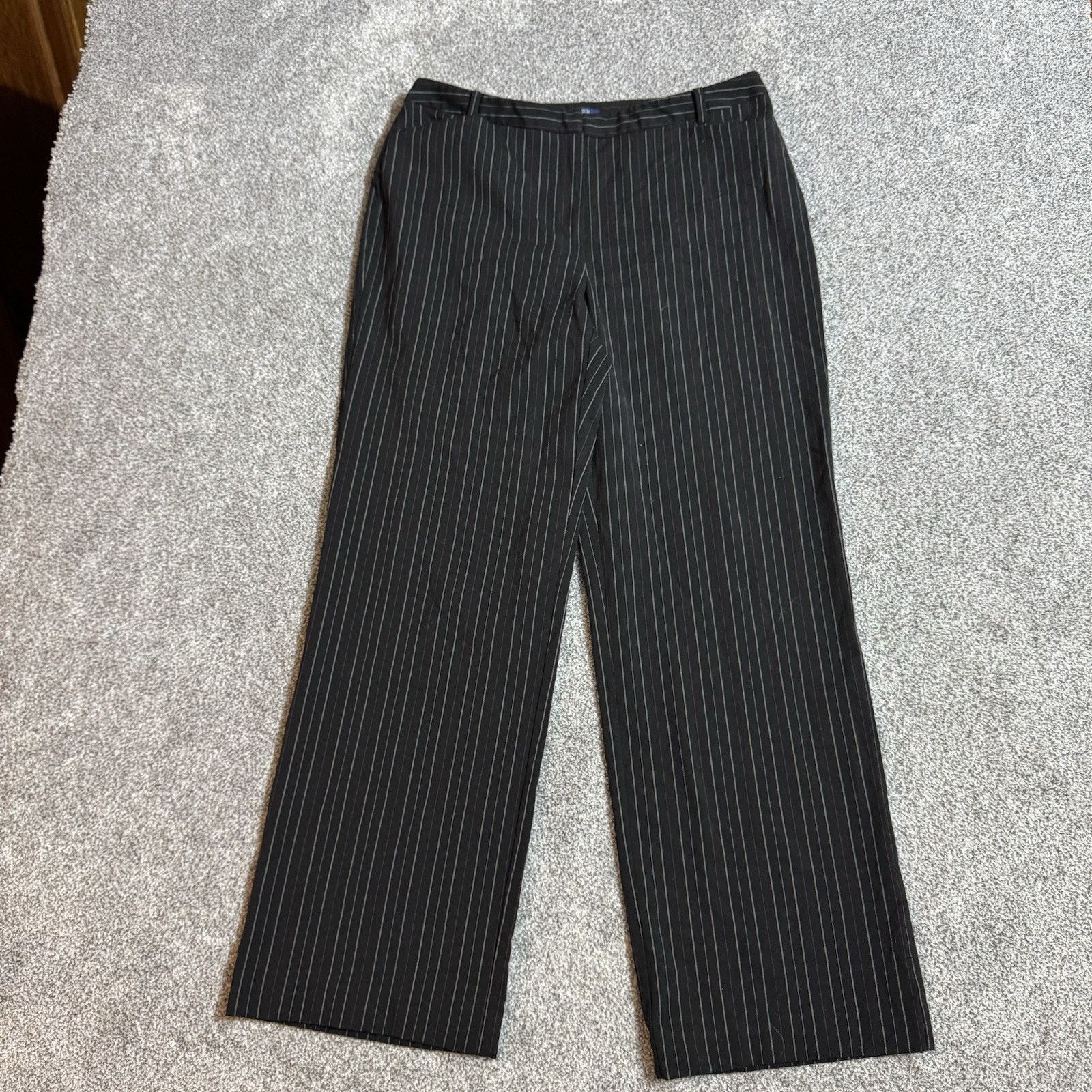 Evan Picone Evan Picone Dress Pants Womens 12 Pinstripe Office Chic Size 34" / US 12 / IT 48 - 1 Thumbnail