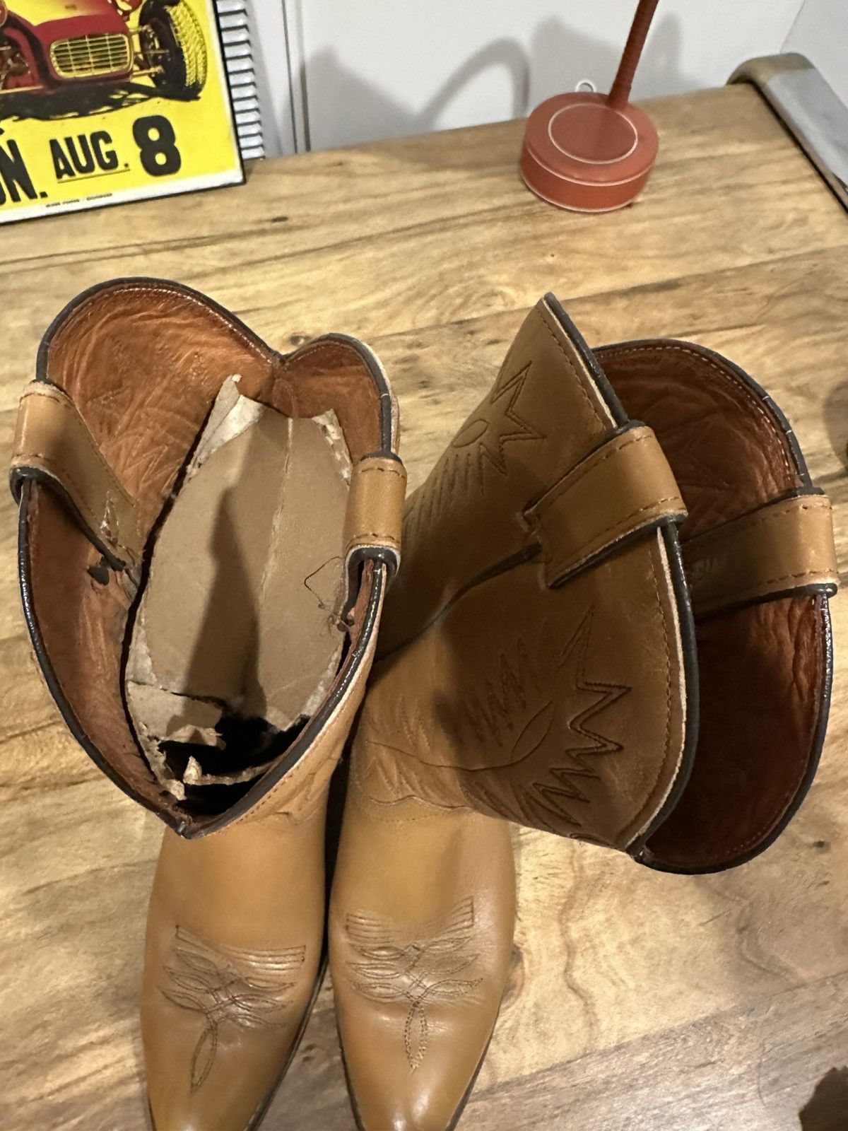 Wrangler Vintage Wrangler Cowboy Boots Tan Size 10 D Size US 10 / EU 43 - 8 Thumbnail