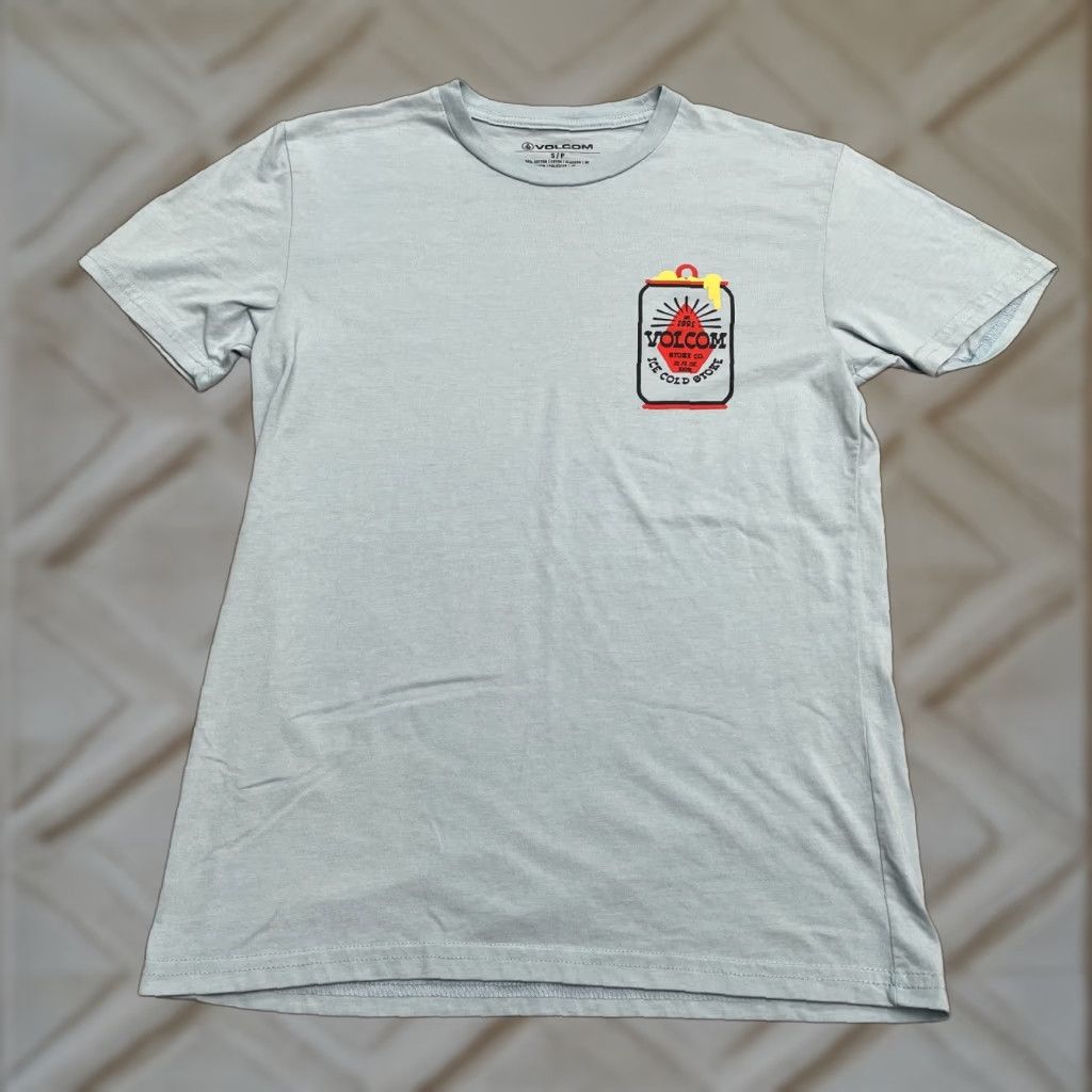 Volcom VOLCOM Beer Can Graphic T-Shirt Men Small Blue Casual Crew Neck Short Sleeve Size US S / EU 44-46 / 1 - 1 Thumbnail
