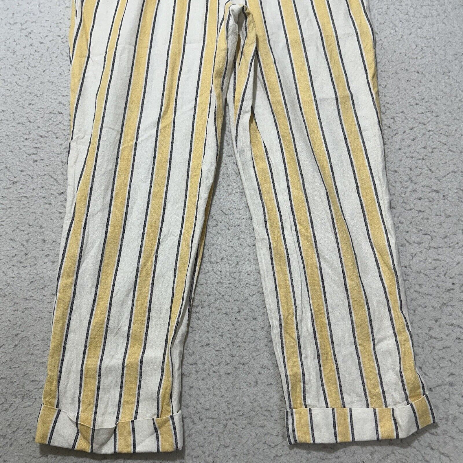 Topshop Top Shop 8 Summer Striped Yellow White High Waisted Pants Size 30" / US 8 / IT 44 - 8 Thumbnail