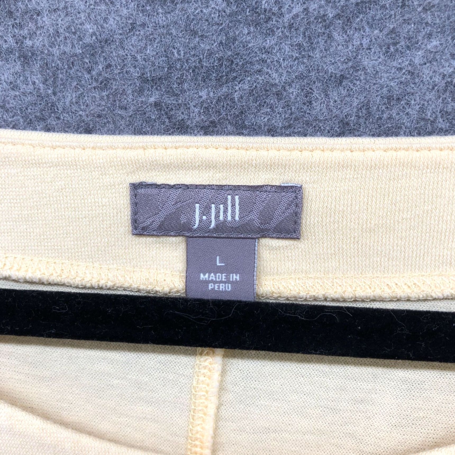 J. Jill J. Jill T Shirt Womens L Yellow Organic Cotton Long Sleeve Round Neck Shirt Contemporary Basic Casual Tunic Size L / US 10 / IT 46 - 6 Thumbnail