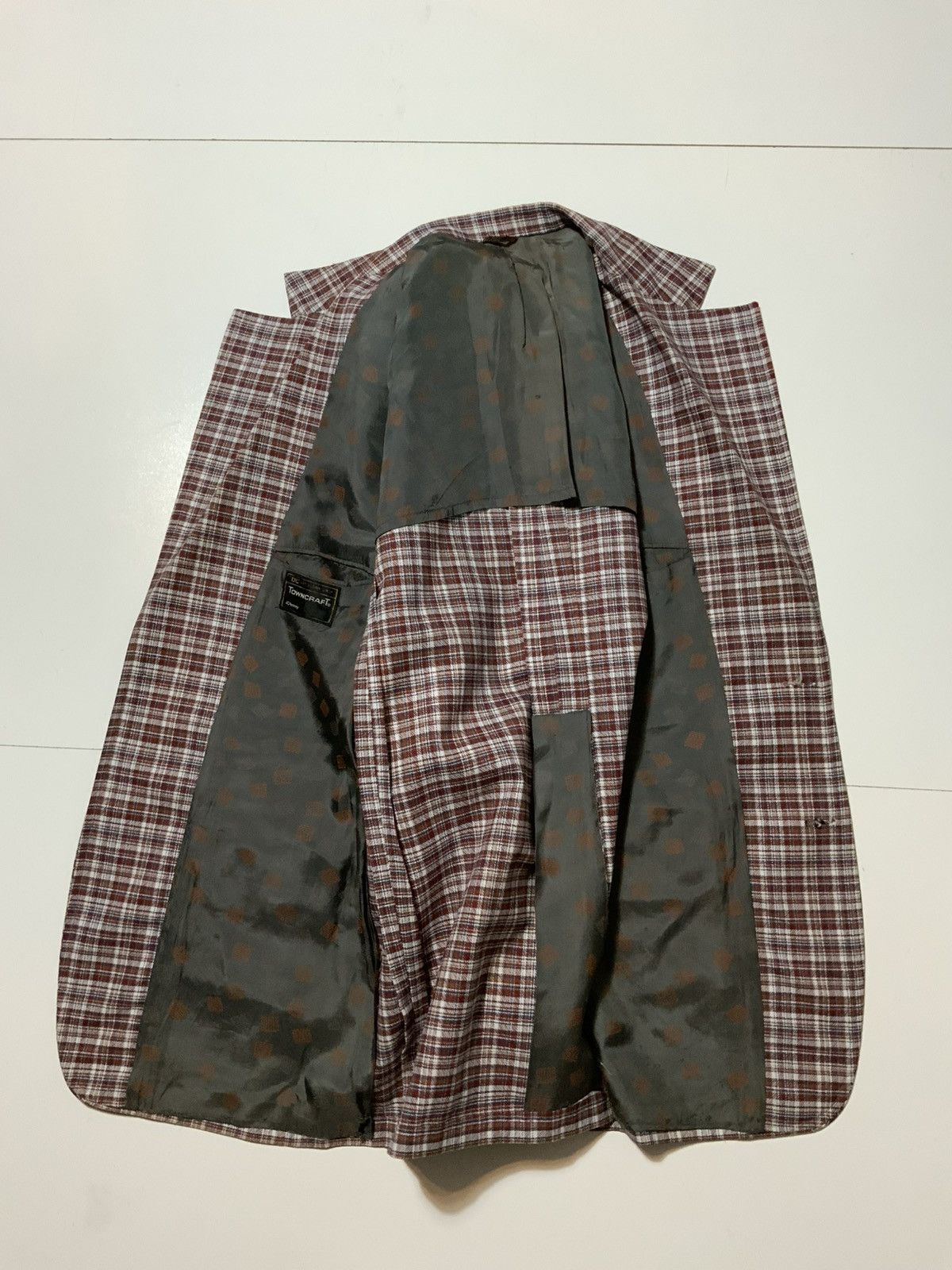 Vintage VTG 70s Towncraft JcPenney Polyester Plaid Blazer Jacket Size 40L - 2 Thumbnail