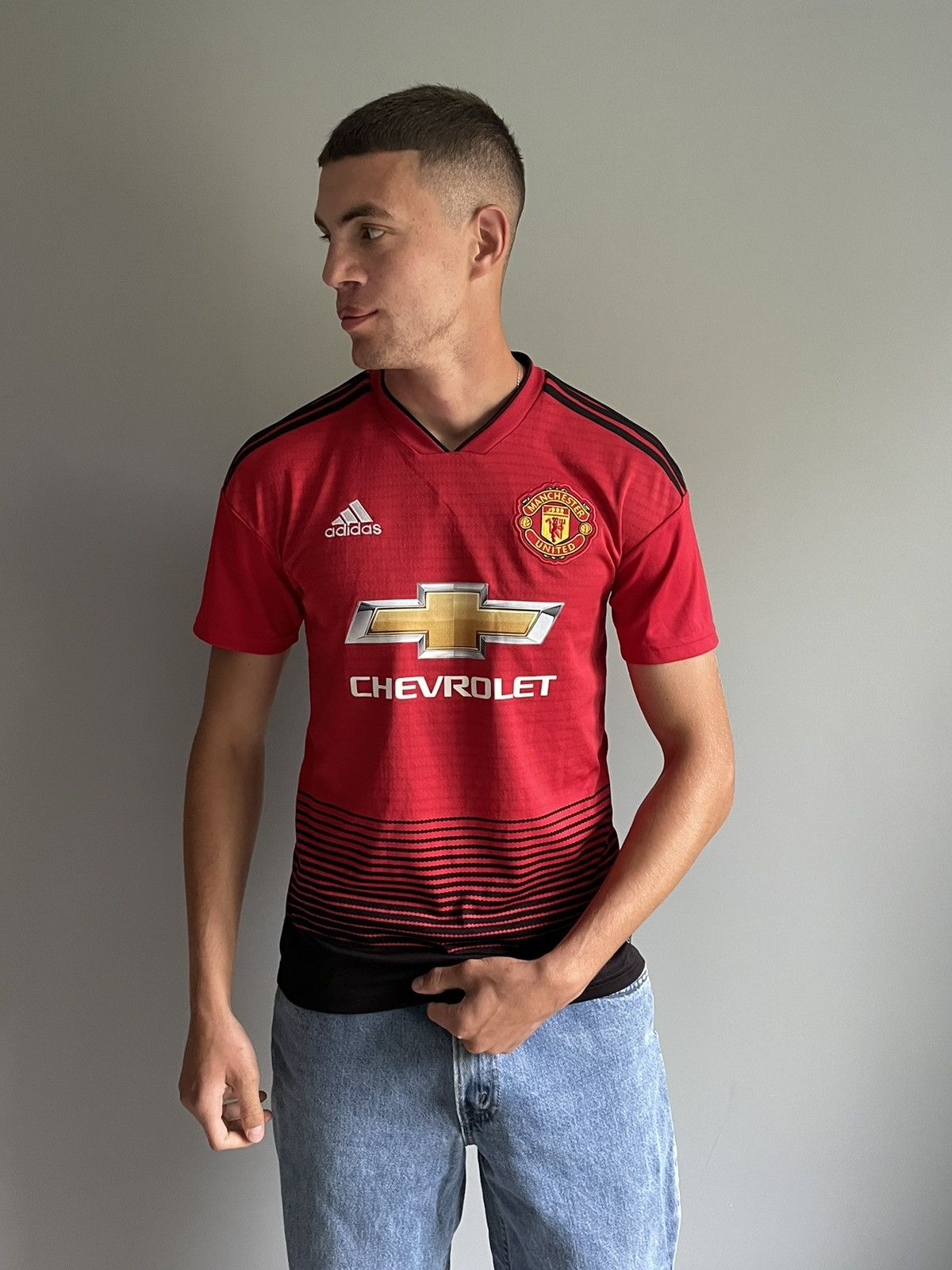 Adidas Adidas Manchester United 2018-19 Soccer Jersey Size US S / EU 44-46 / 1 - 4 Thumbnail