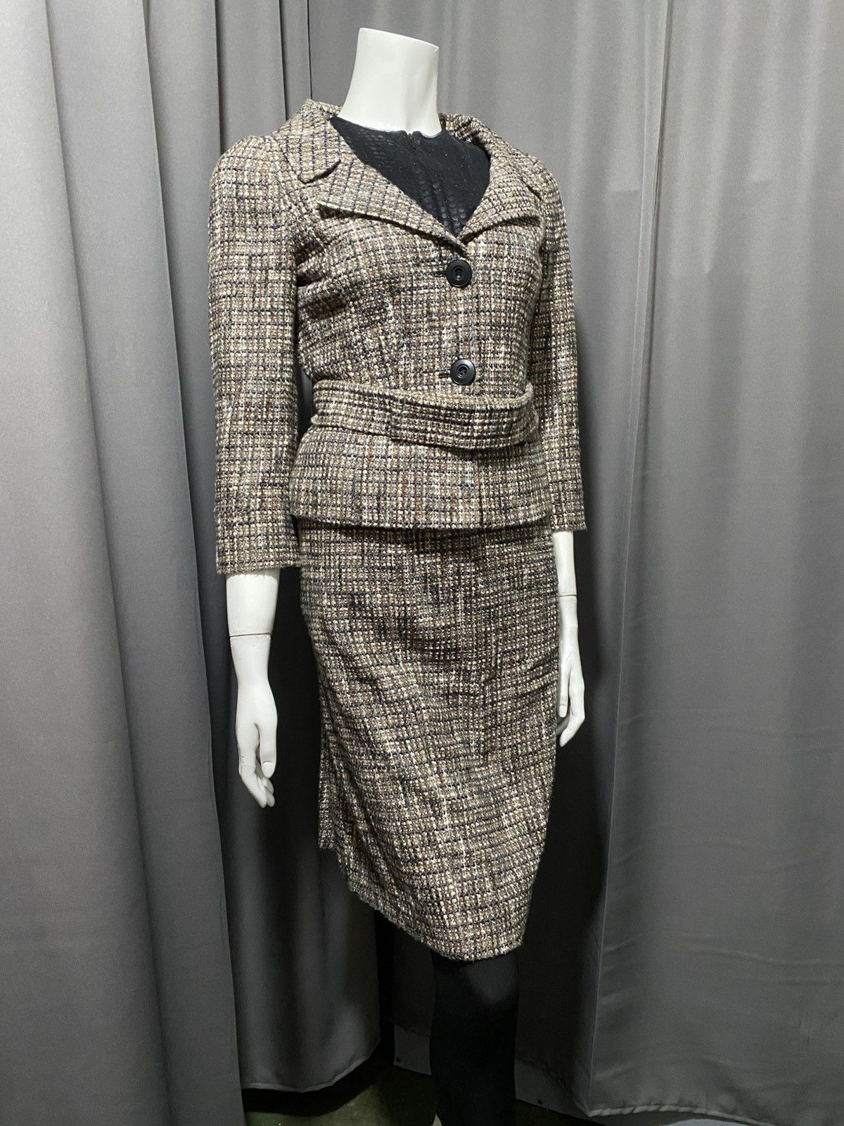 Valentino 2000s Valentino Roma Tweed Suit Set Size S / US 4 / IT 40 - 3 Thumbnail