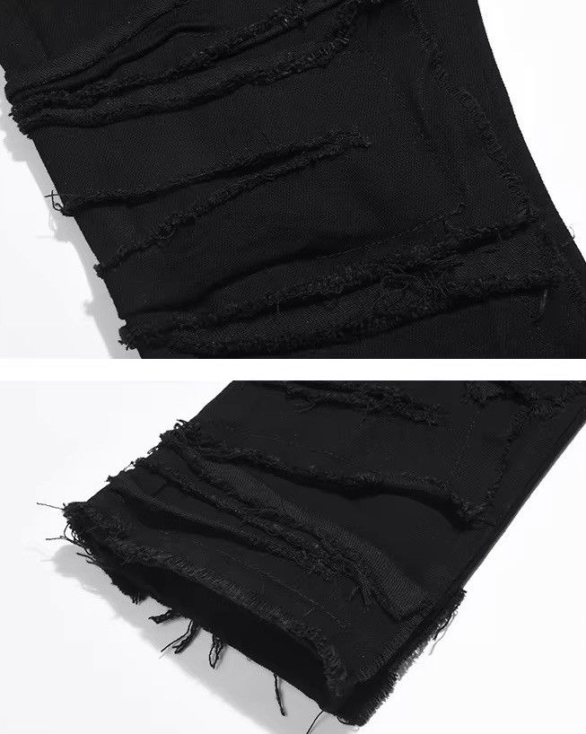 Jean Custom streetwear ripped punk design jeans Size US 30 / EU 46 - 6 Thumbnail