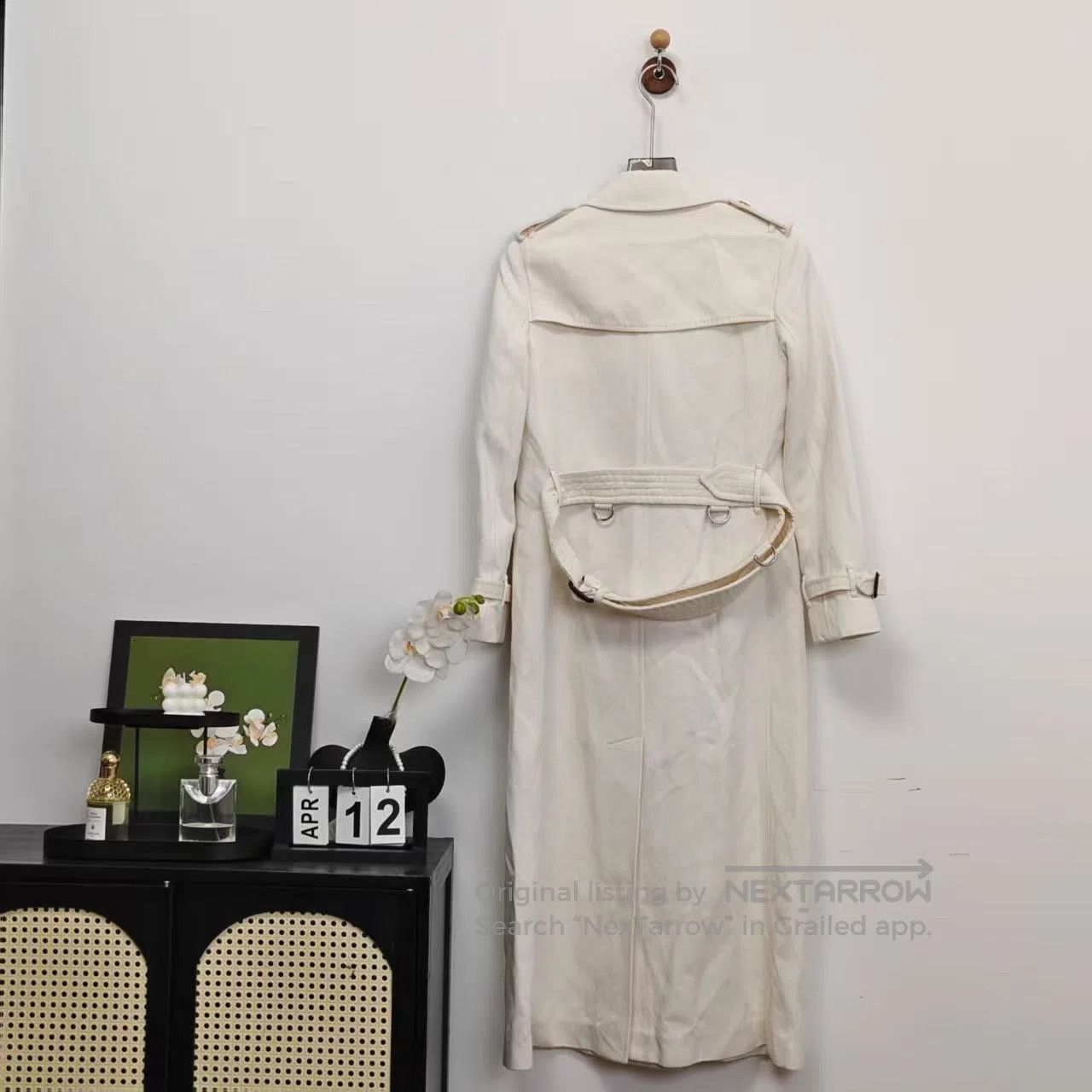 Burberry Burberry White Double Breasted Long Trench Coat| Size XXL / US 16-18 / IT 52-54 - 4 Thumbnail