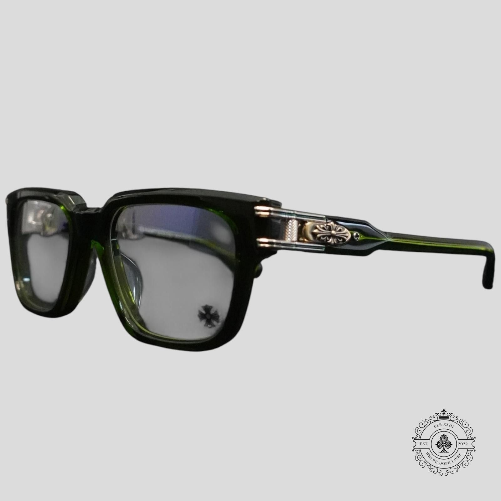 Chrome Hearts Chrome Hearts Bulge Glasses in Green/Silver Size ONE SIZE - 1 Thumbnail