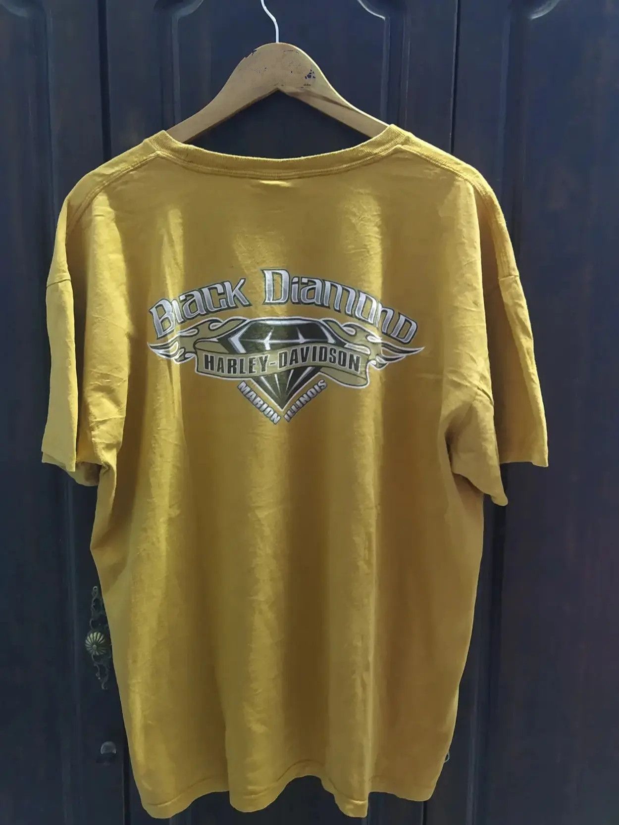 Vintage Vintage 2012 Harley Davidson R.K. Stratman Graphic Mustard Size US XL / EU 56 / 4 - 3 Thumbnail