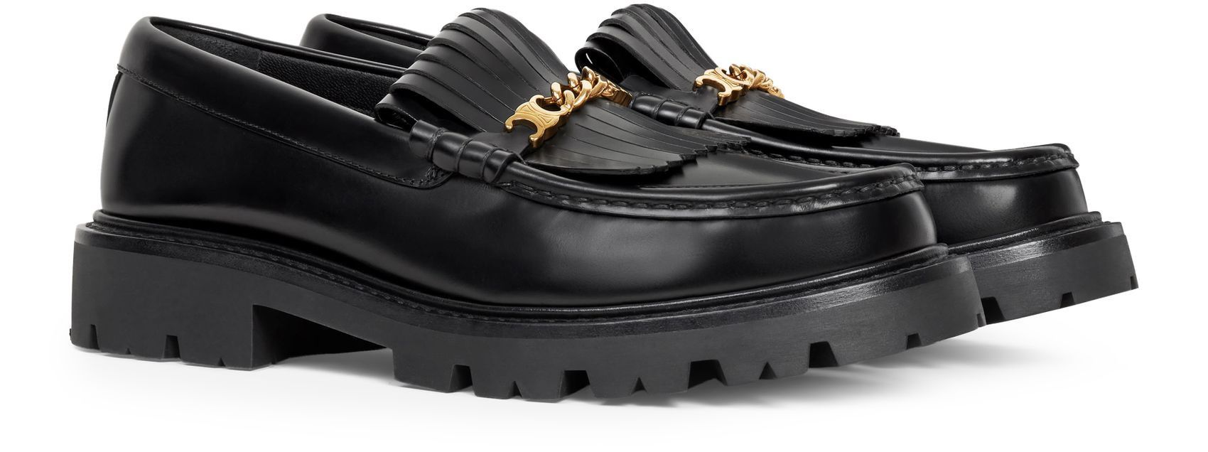 Celine o1w1db10125 356743602C Margaret Triomphe Loafers in Black Size US 6 / IT 36 - 2 Thumbnail