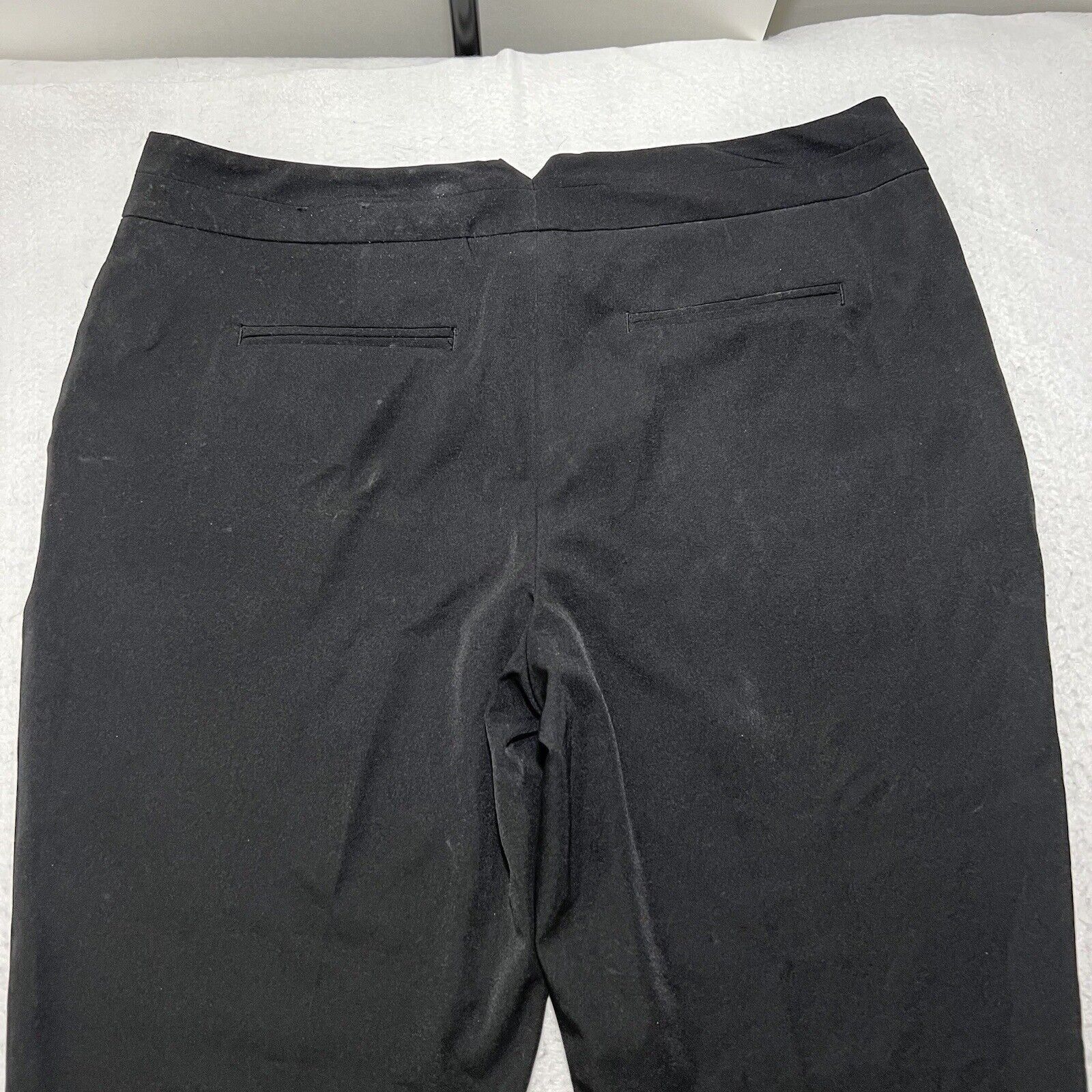Worthington Worthington 14 (36x27) Flat Front Black Dress Pants Trousers Size 36" / US 14 / IT 50 - 7 Thumbnail