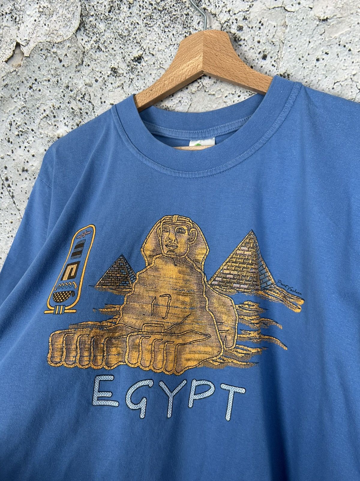 Vintage Vintage Egypt Sphinx Graphic Tee Cropped Boxy Rap Skate 90s Size US L / EU 52-54 / 3 - 3 Thumbnail