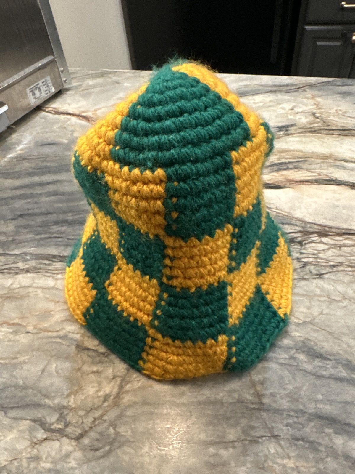 Stussy Stussy yellow and green crochet bucket hat Size ONE SIZE - 3 Thumbnail