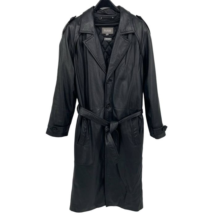 Wilsons Leather Wilson's Leather Mens Double breasted long trench coat