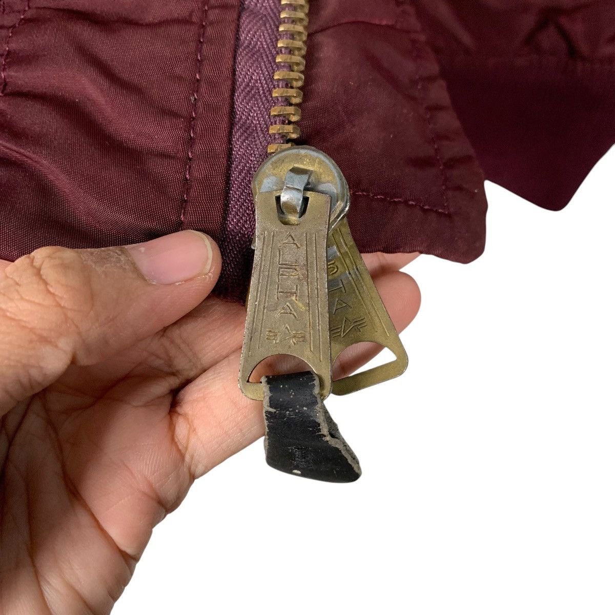 Alpha Industries Vintage Alpha Industries Maroon USAF MA-1 Bomber Made In USA Size US M / EU 48-50 / 2 - 13 Thumbnail