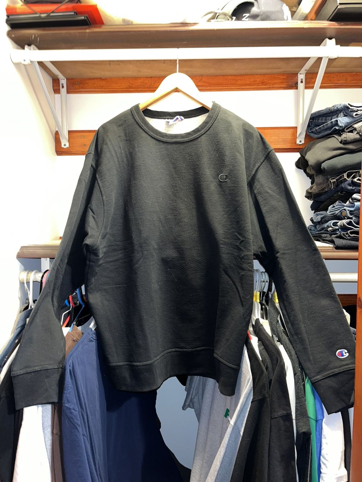 Champion champion powerblend crewneck sweatshirt c logo Size US XL / EU 56 / 4 - 1 Thumbnail