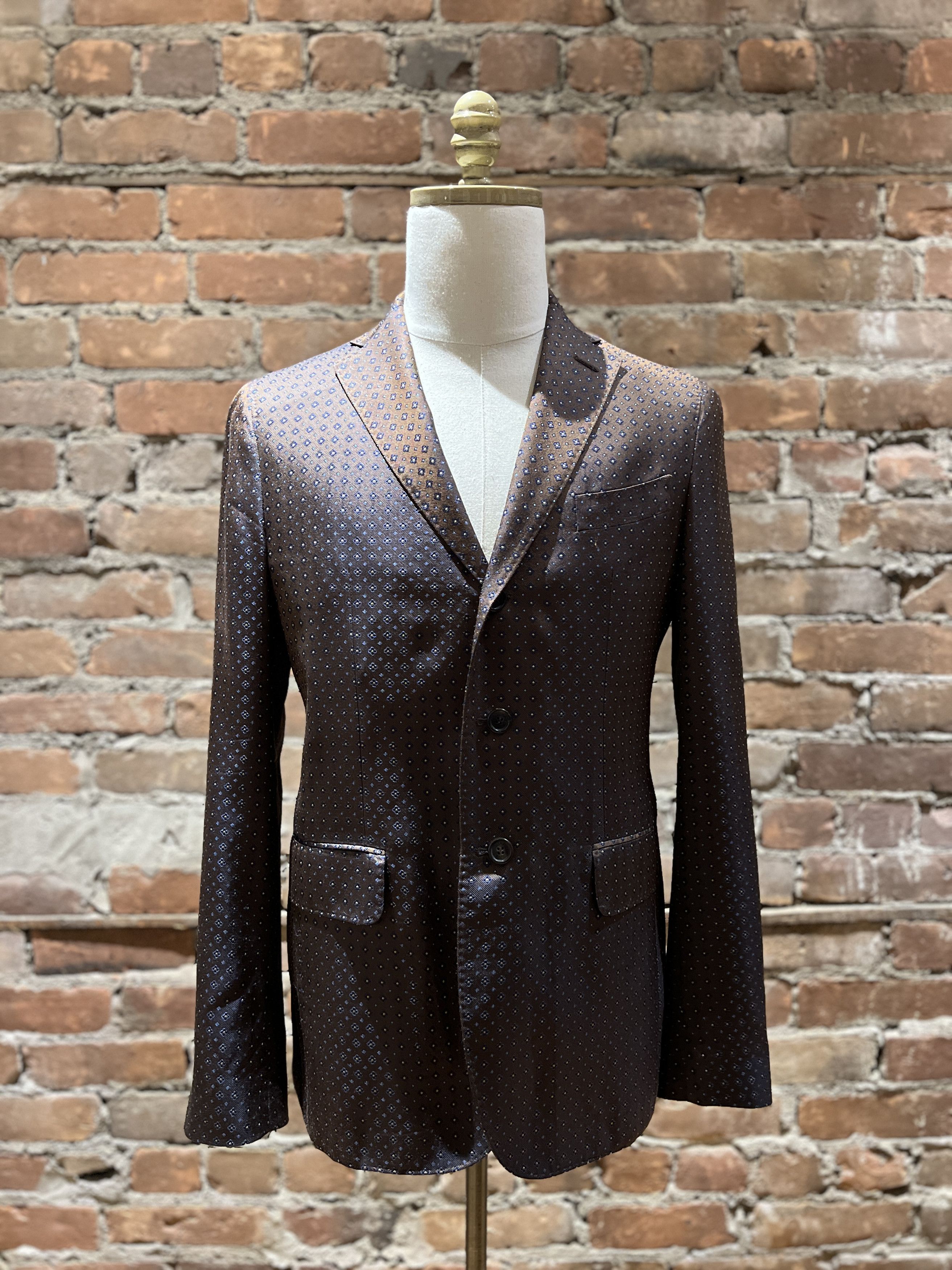 Dsquared2 Dsquared2 100% Silk Geometric Jacquard Blazer Size 50S - 1 Thumbnail
