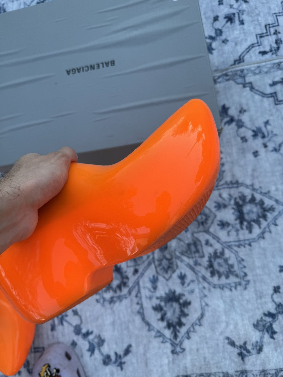 Balenciaga Techno Clog Size 41 Shiny Orange