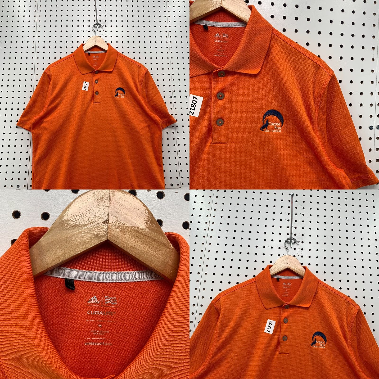 Adidas Adidas Climalite Polo Shirt Orange Mens Medium Golf 22x29 Coyote Run Course Size US M / EU 48-50 / 2 - 8 Thumbnail