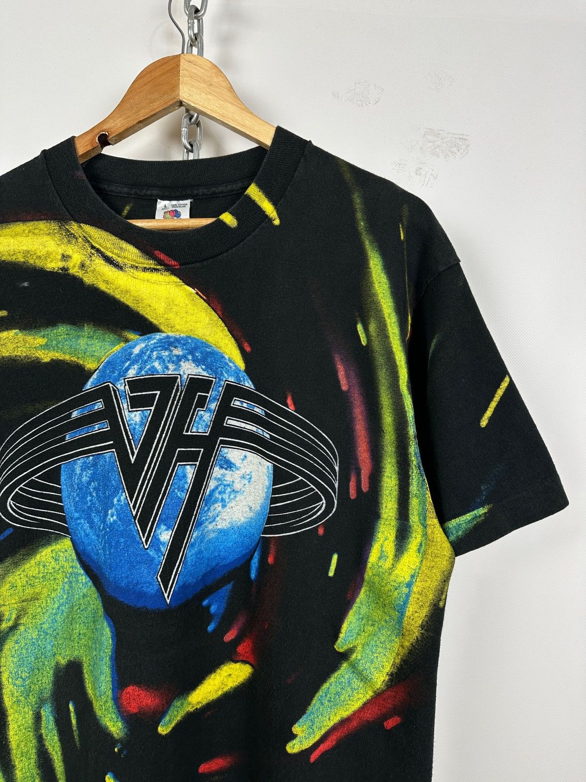 Band Tees 1993 Vintage Van Halen Live AOP World Tour Band T-Shirt Size US L / EU 52-54 / 3 - 5 Thumbnail