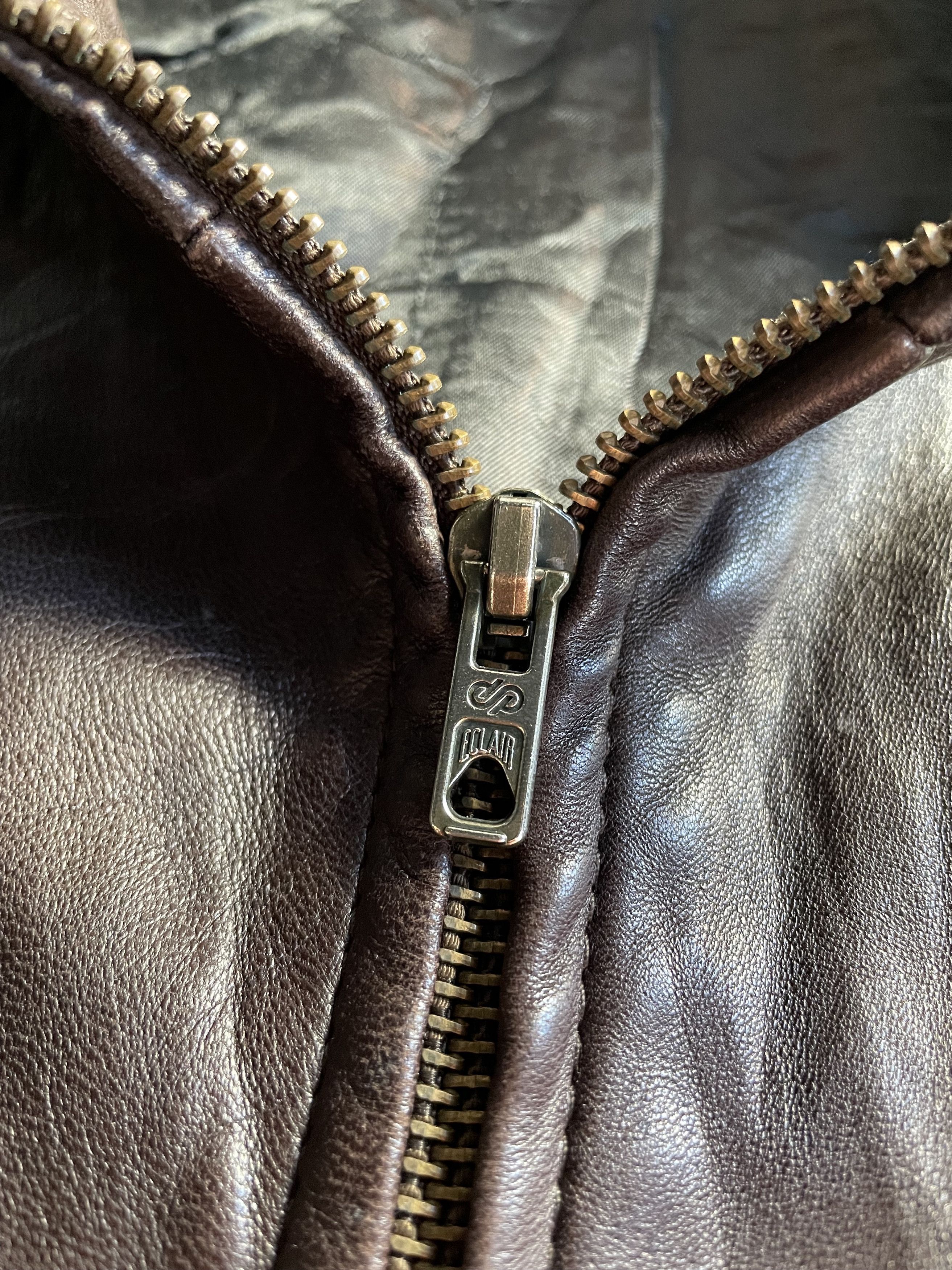 Vintage Pepe Nieto Vintage 60s 70s Eclair Zip Leather Jacket 7927AC Size US M / EU 48-50 / 2 - 3 Thumbnail
