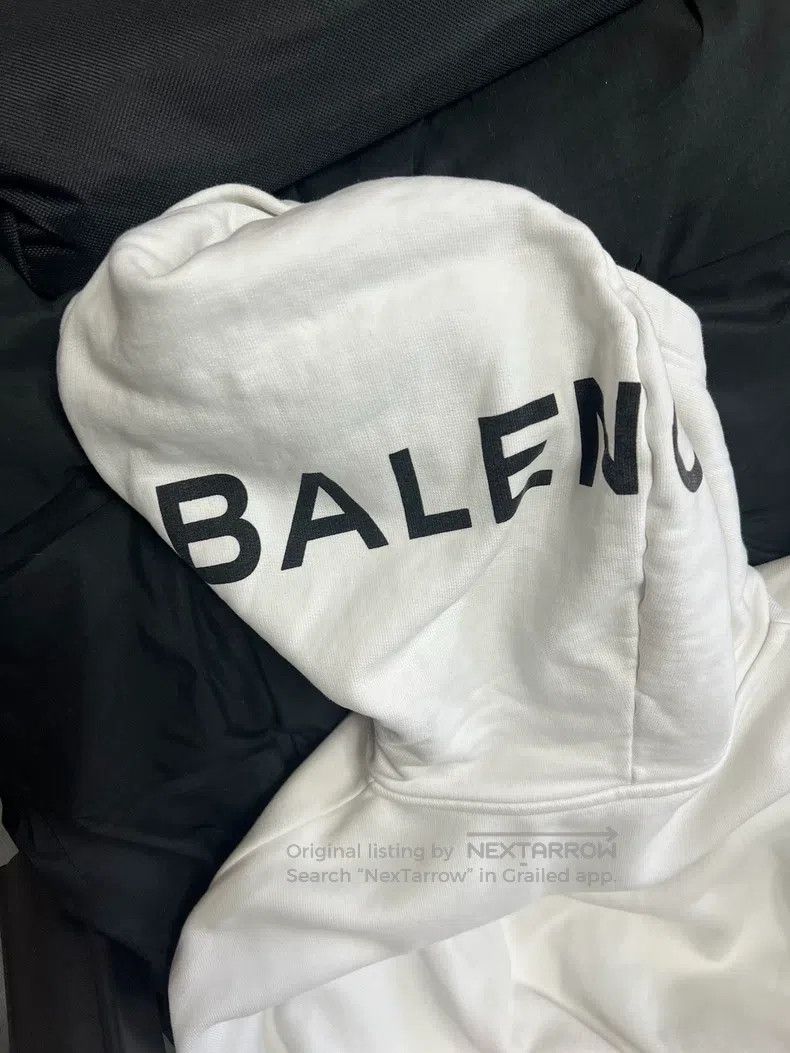 Balenciaga Balenciaga Hooded Sweatshirt White Size US M / EU 48-50 / 2 - 2 Thumbnail