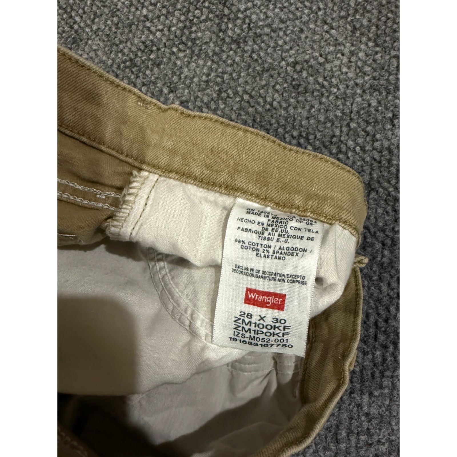 Wrangler Wrangler Jeans Mens 28x27 Beige Straight Fit Stretch Denim Authentics Size US 28 / EU 44 - 5 Thumbnail