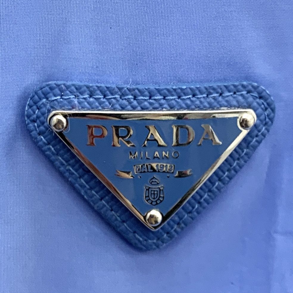Prada Prada Blue Triangle Logo Hooded Zip-Up Jacket (Size M) Size M / US 6-8 / IT 42-44 - 5 Thumbnail