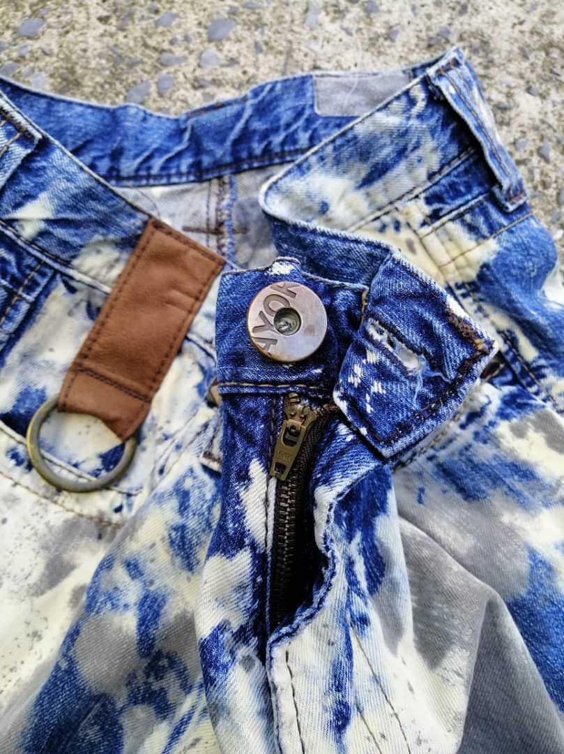 Designer Ayor Acid / Bleach Washed Denim Jeans Size US 31 - 3 Thumbnail