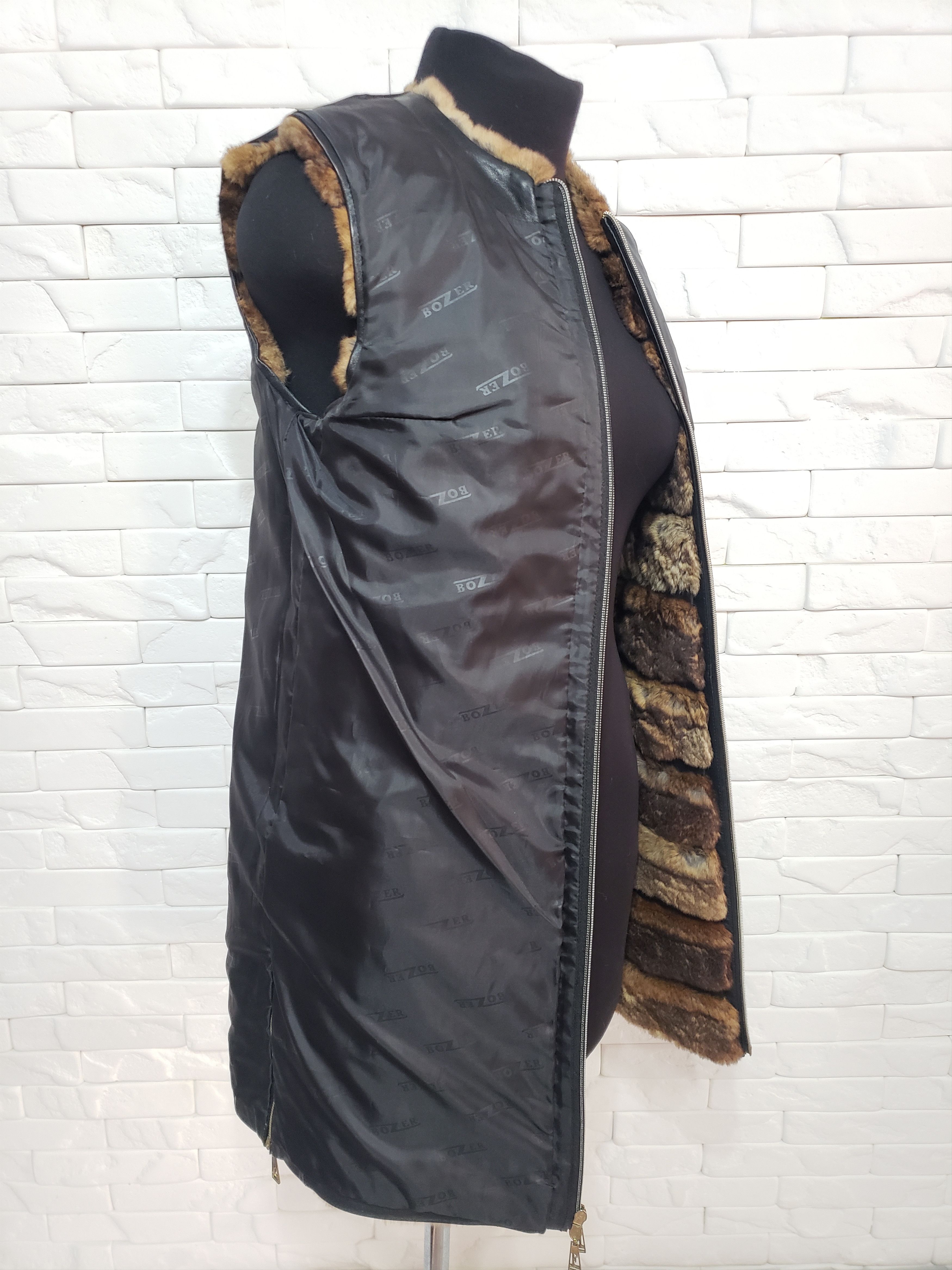 Genuine Leather Stylish women's vest made of genuine rabbit fur. Size M / US 6-8 / IT 42-44 - 8 Thumbnail
