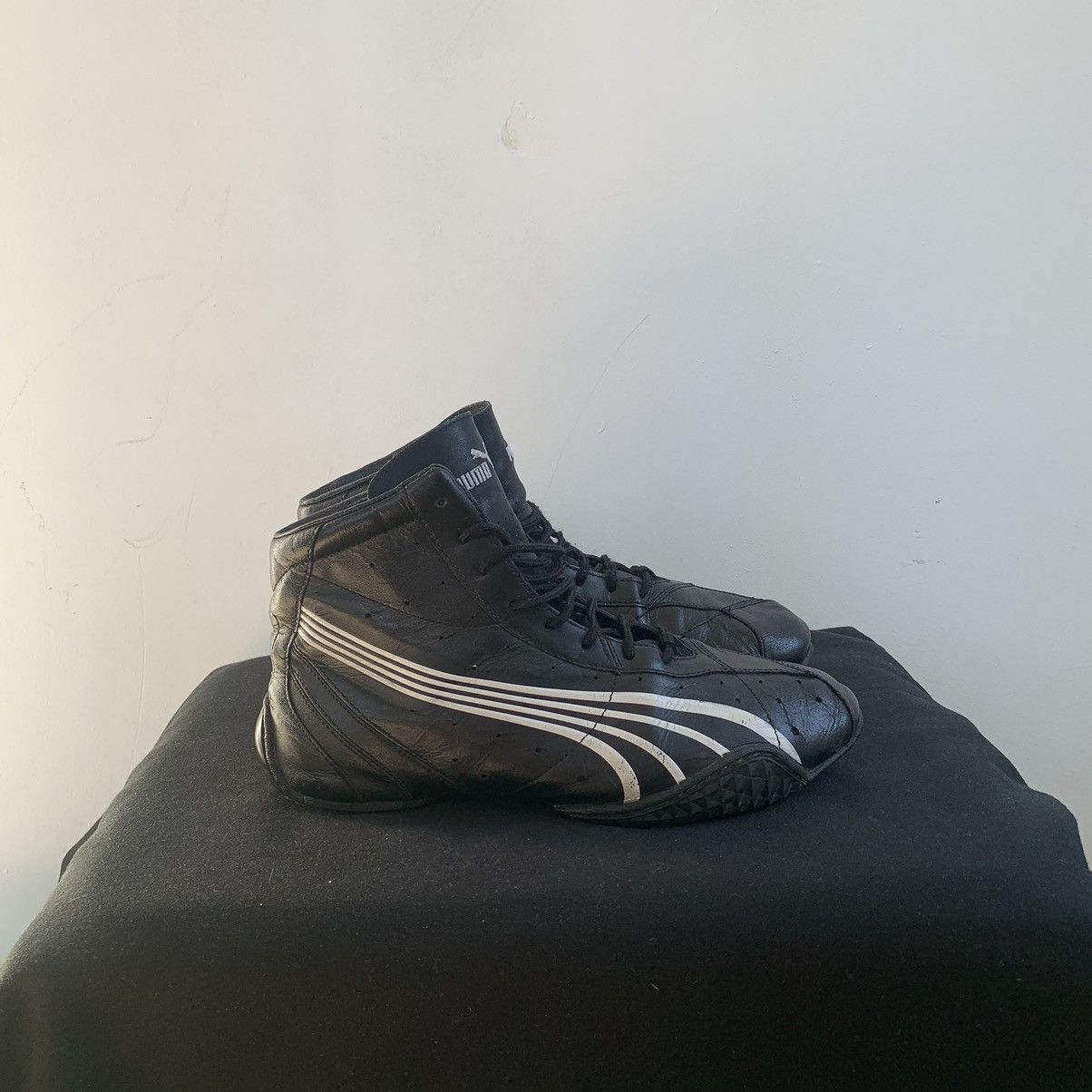 image of Avant Garde x Moto Y2K Suede Boxing Boots Wrestling Boots Puma Vintage in Black, Women's (Size 9)