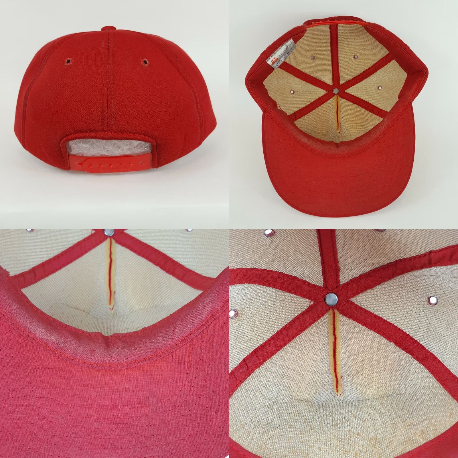 Vintage VINTAGE San Sun 80s Permatile Concrete Pipe Trucker Hat Foam Snapback Adjustable Retro Cap Hat Mens Red Size ONE SIZE - 8 Thumbnail