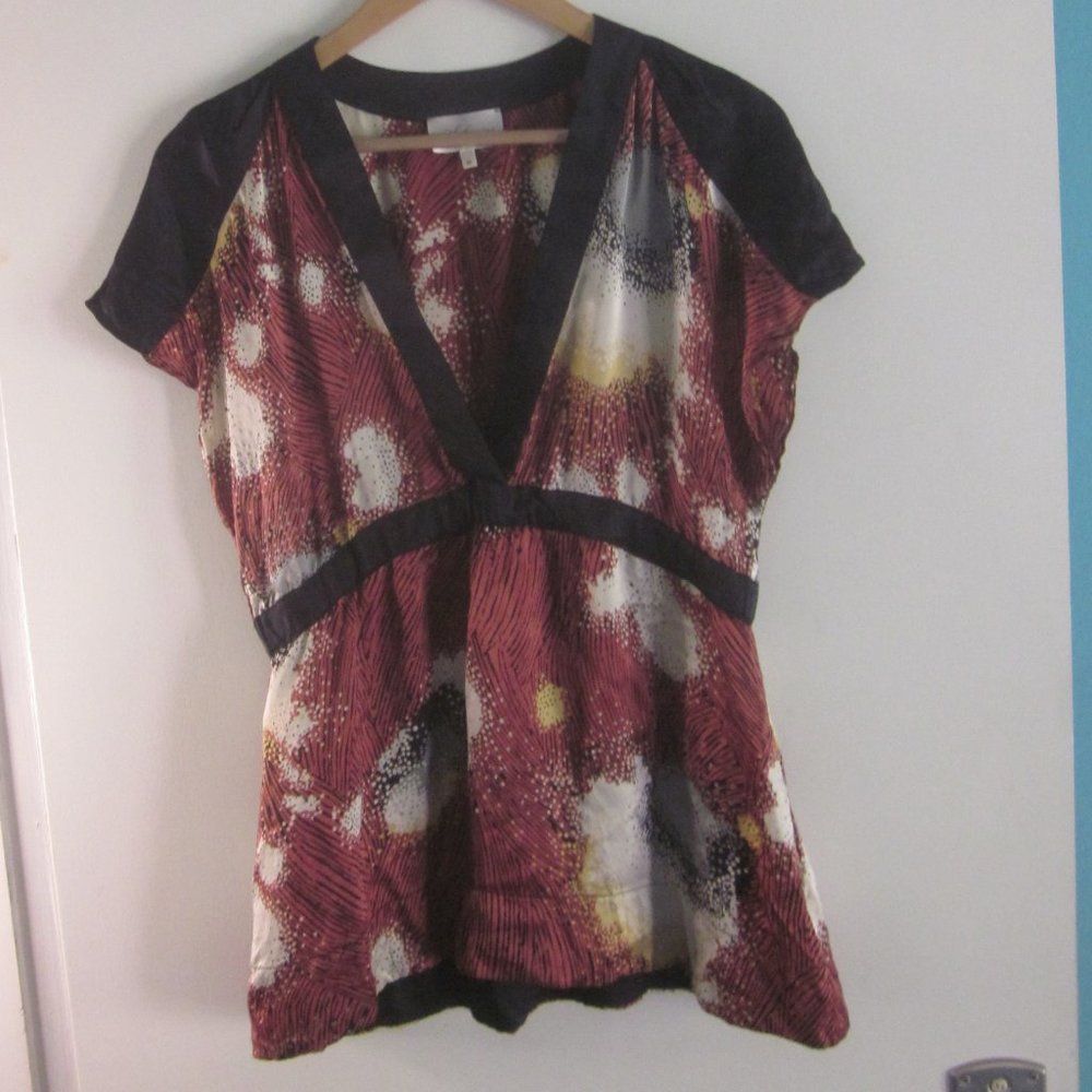 Vintage Aubergine 100% Silk Blouse Size M Size M / US 6-8 / IT 42-44 - 5 Thumbnail