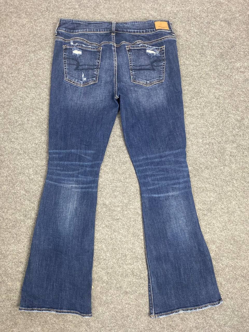 American Eagle Outfitters american eagles stretch artist flare distressed denim Size 36" / US 14 / IT 50 - 1 Thumbnail