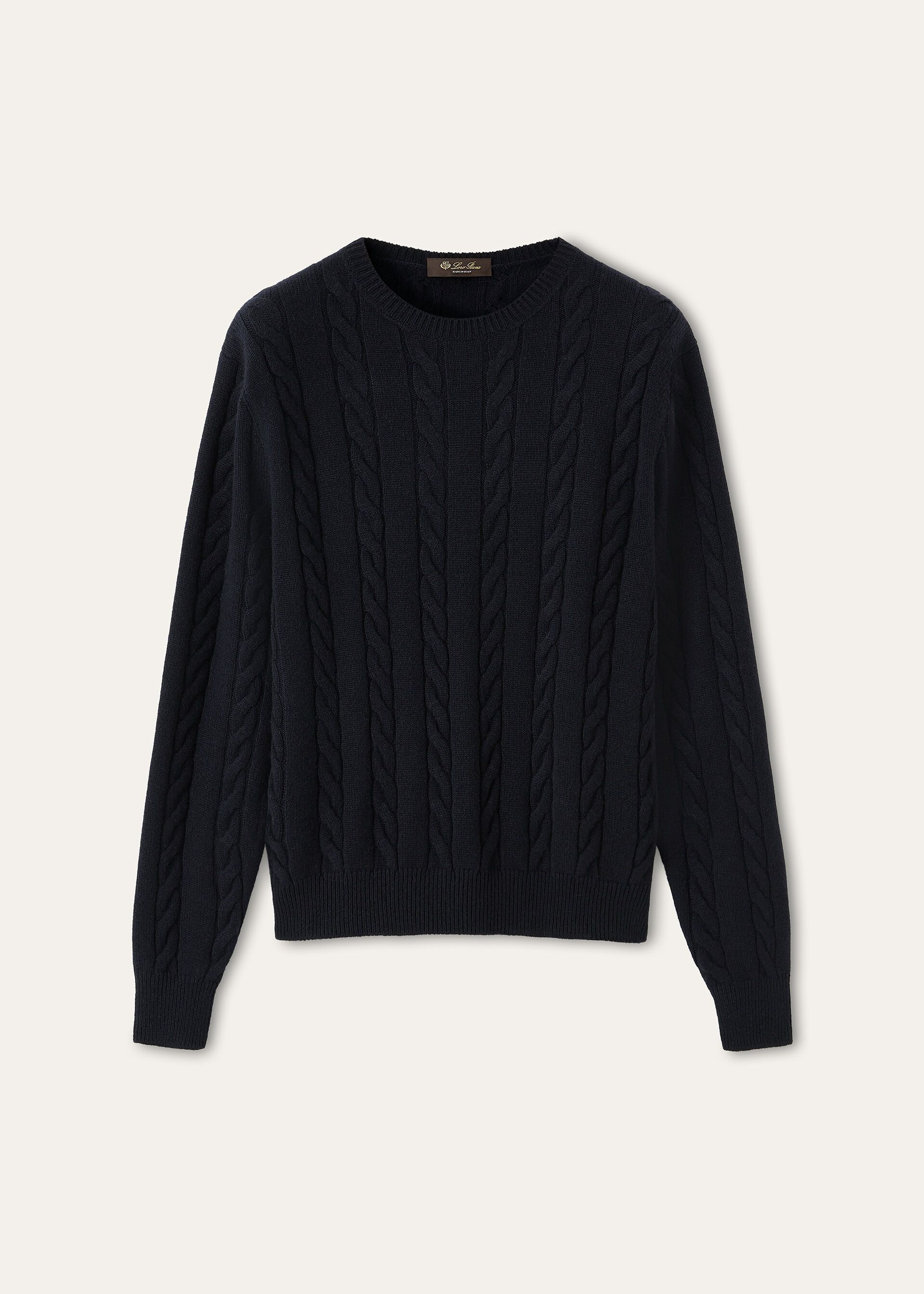 Loro Piana os11x0426 FAQ4509 Cedar Crewneck Sweater in Blue Navy Size S / US 4 / IT 40 - 1 Thumbnail