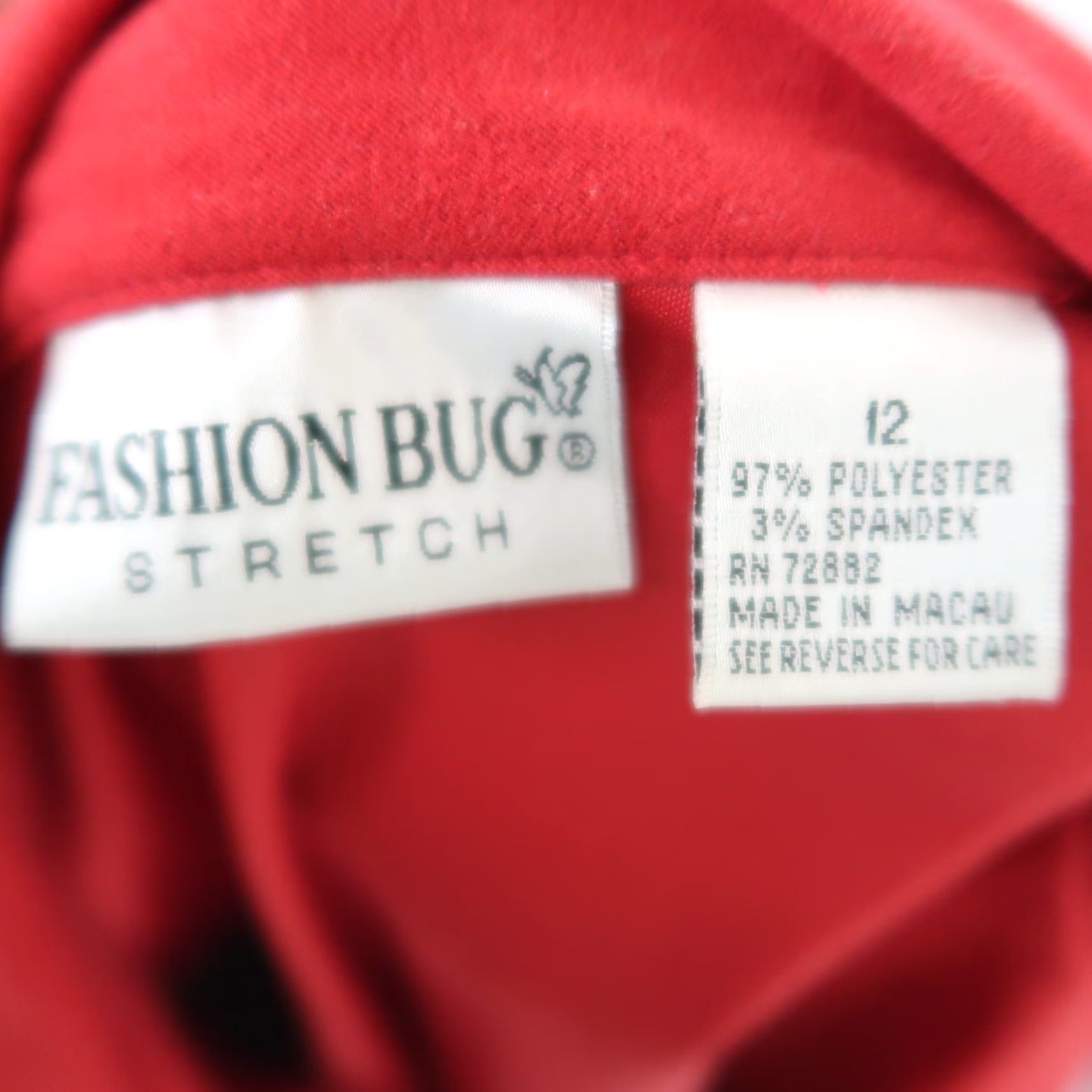 Vintage VINTAGE Fashion Bug Blazer 90s Red Black Zip Front Blazer Jacket 12 Womens Size XL / US 12-14 / IT 48-50 - 5 Thumbnail
