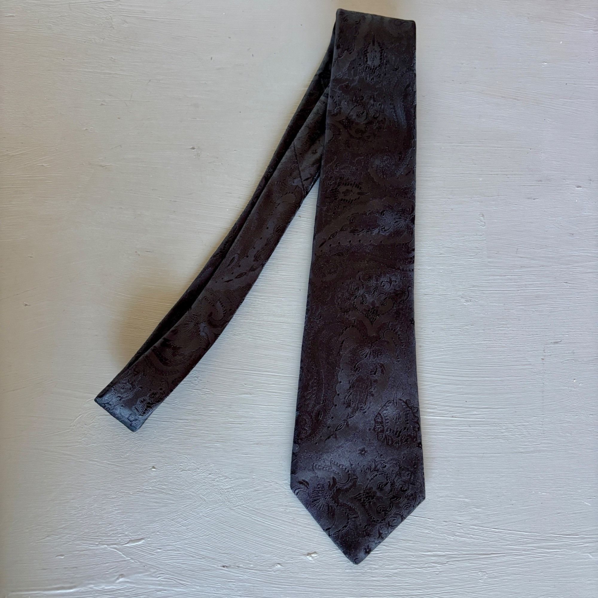 Michael Kors Vintage Michael Kors Tie Black Basketweave Silk Necktie Made Size ONE SIZE - 6 Thumbnail