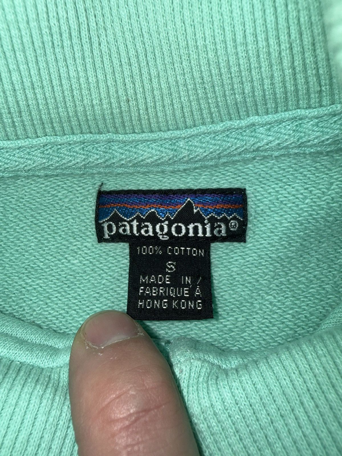 Patagonia Vintage Patagonia Quarter Zip Teal Sweatshirt Size US S / EU 44-46 / 1 - 6 Thumbnail