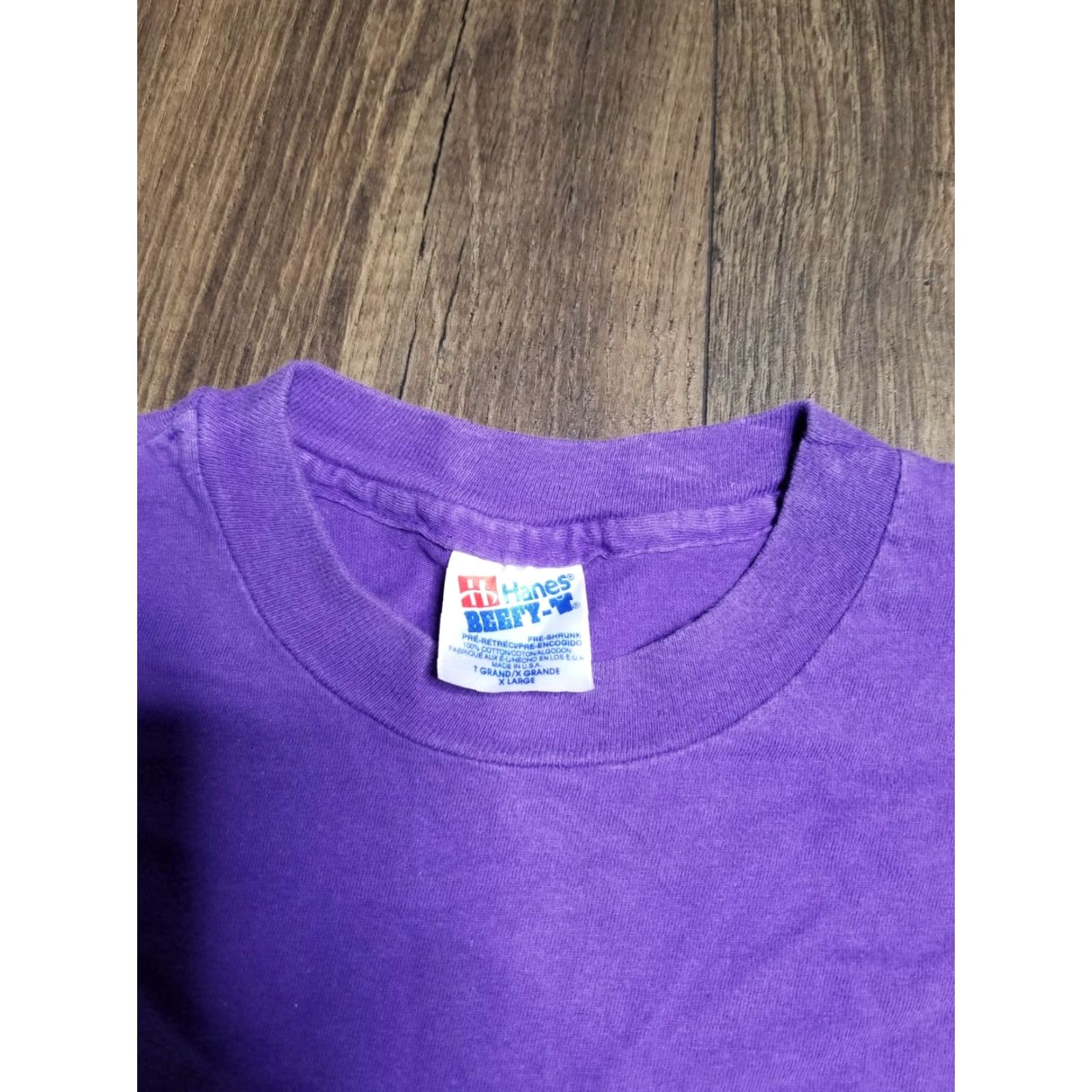Hanes Vintage Boy Scouts of America T-Shirt - Junior Leader Training Camp Staff - Hanes - 1980s - Adult L - Graphic Tee - Purple - Short Sleeve - Unisex Size US L / EU 52-54 / 3 - 3 Thumbnail