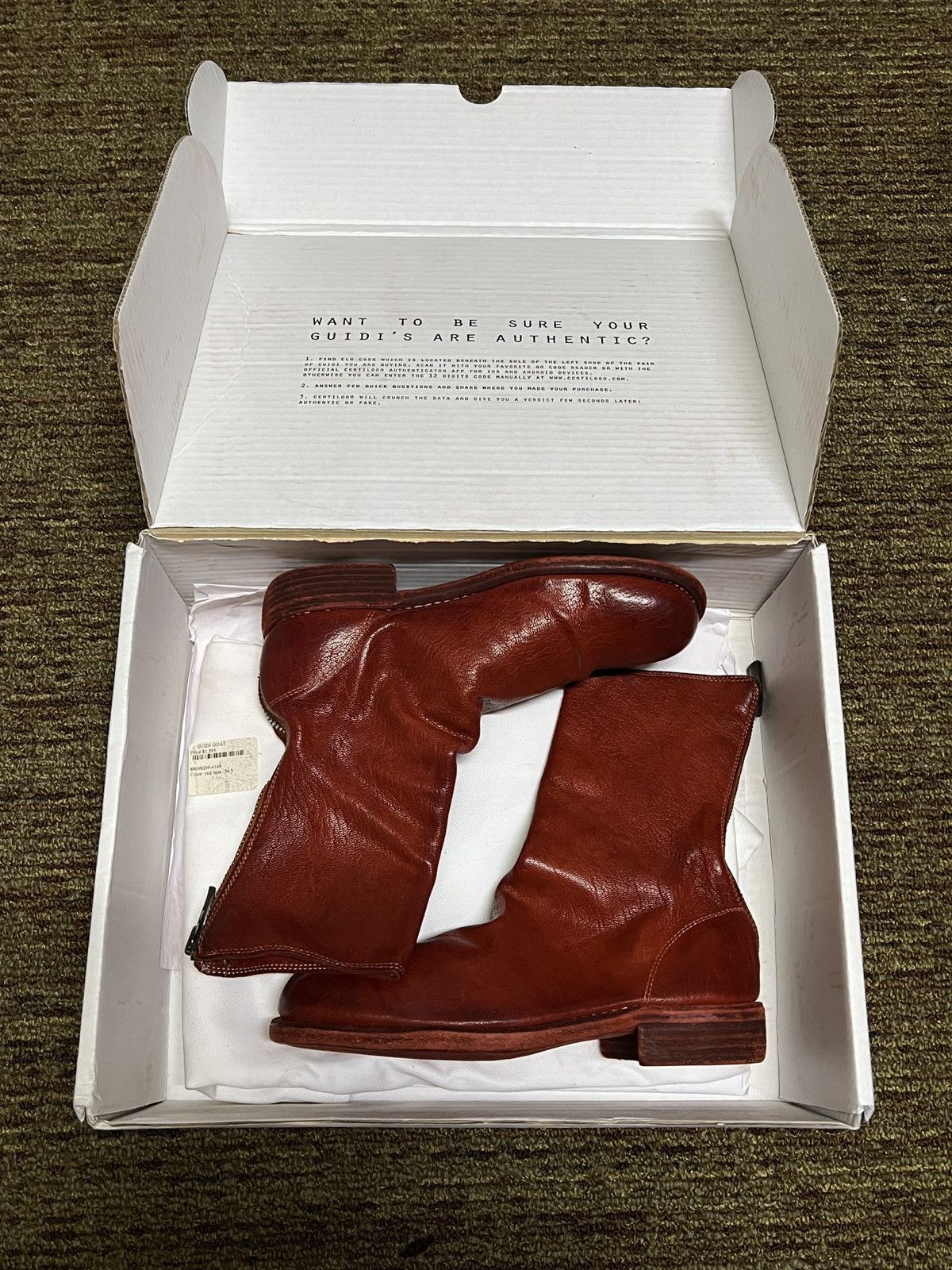 Guidi Guidi 988 Womens Backzips - Full Grain Goat Leather Size US 6.5 / IT 36.5 - 10 Thumbnail